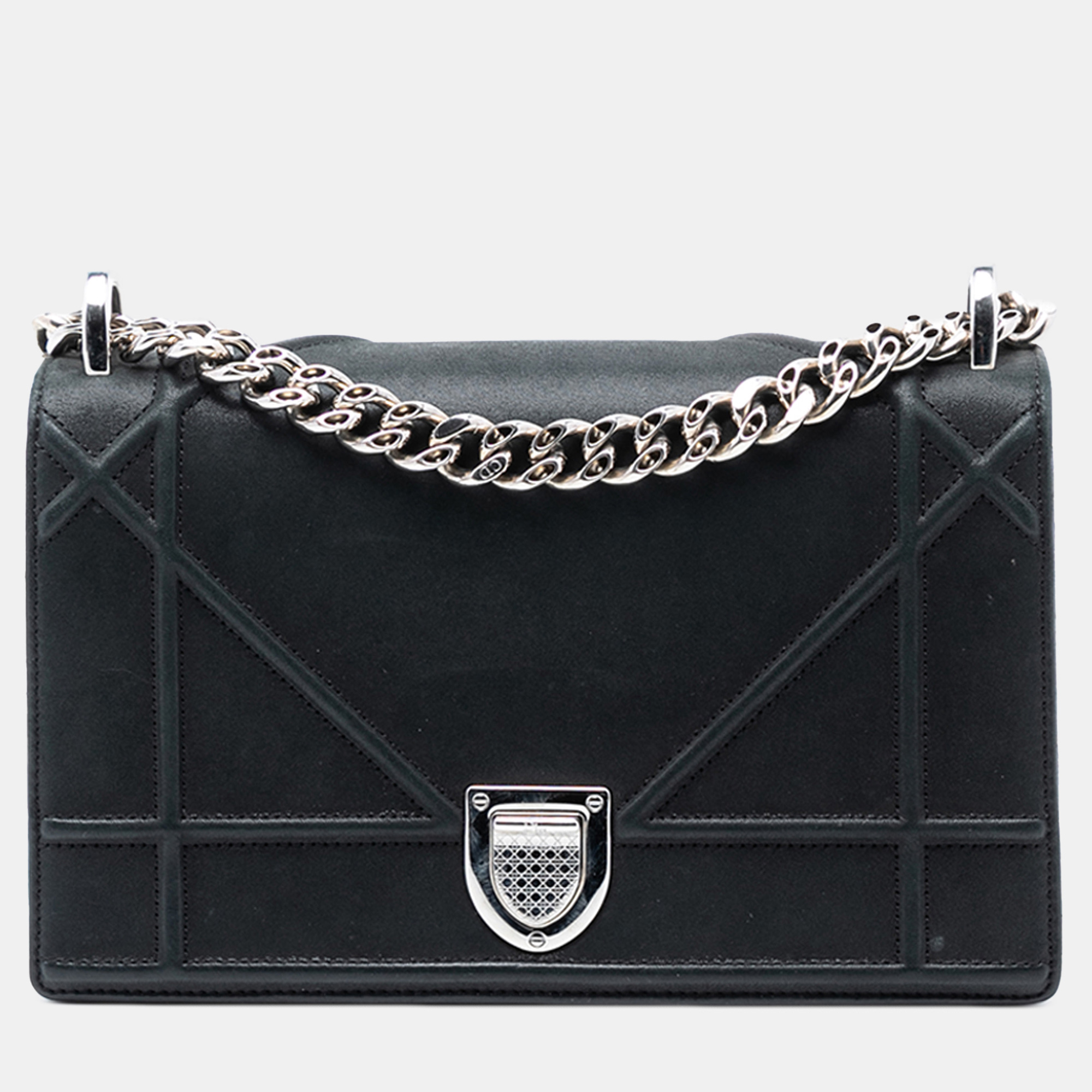 

Dior Black Small Lambskin Diorama Flap