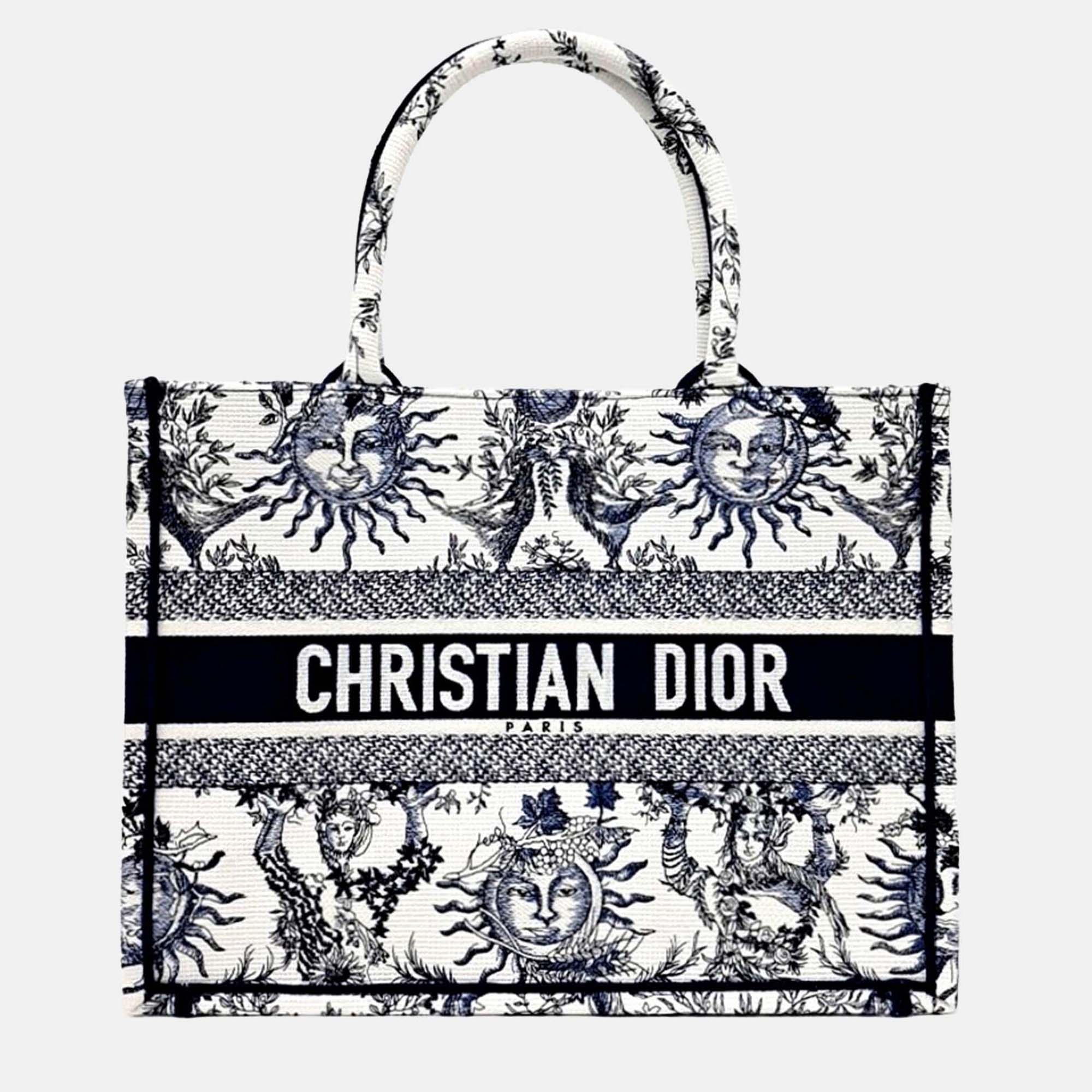 

Dior Multicolor Fabric Book Tote Bag