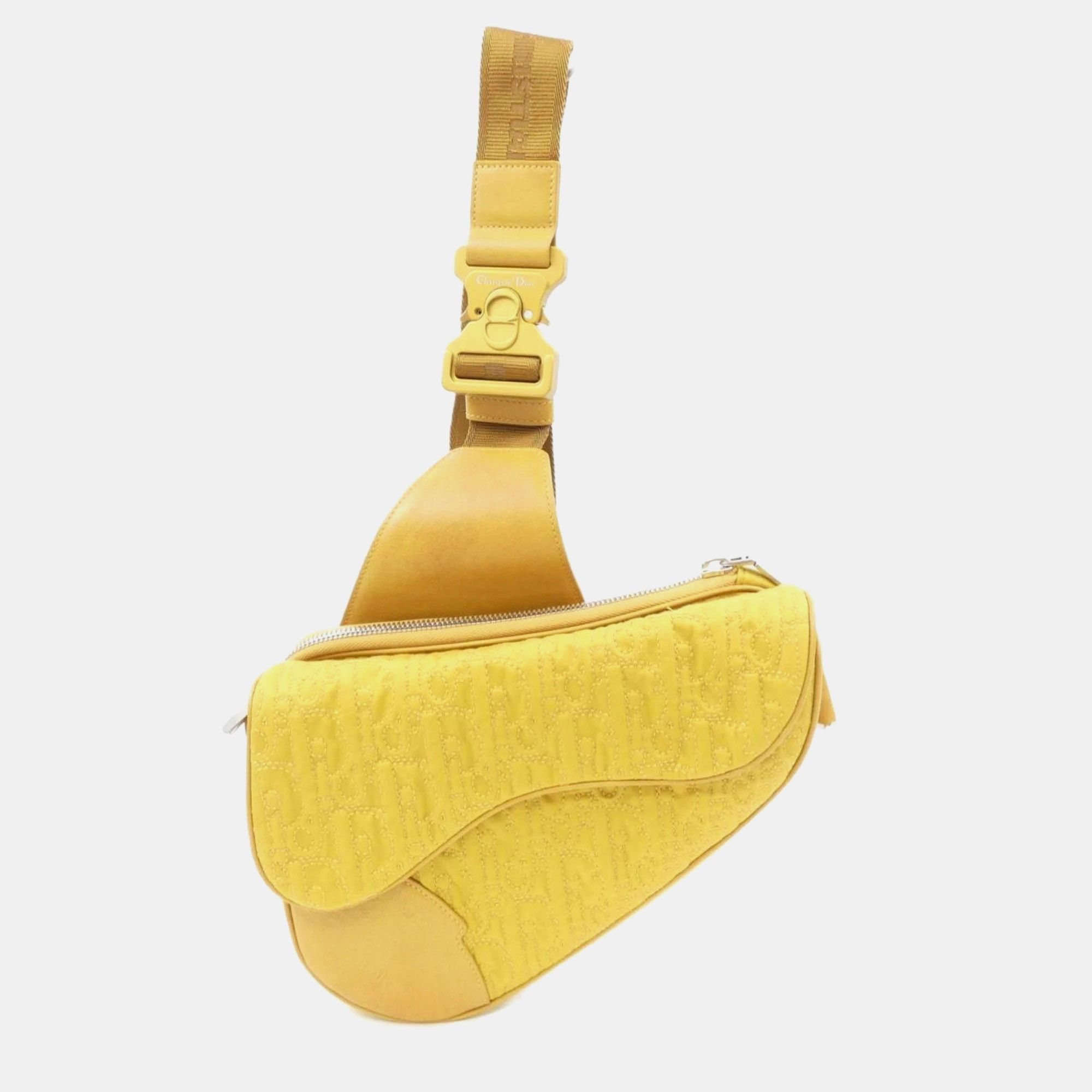 

Christian Dior Leather Shoulder Bag, Yellow