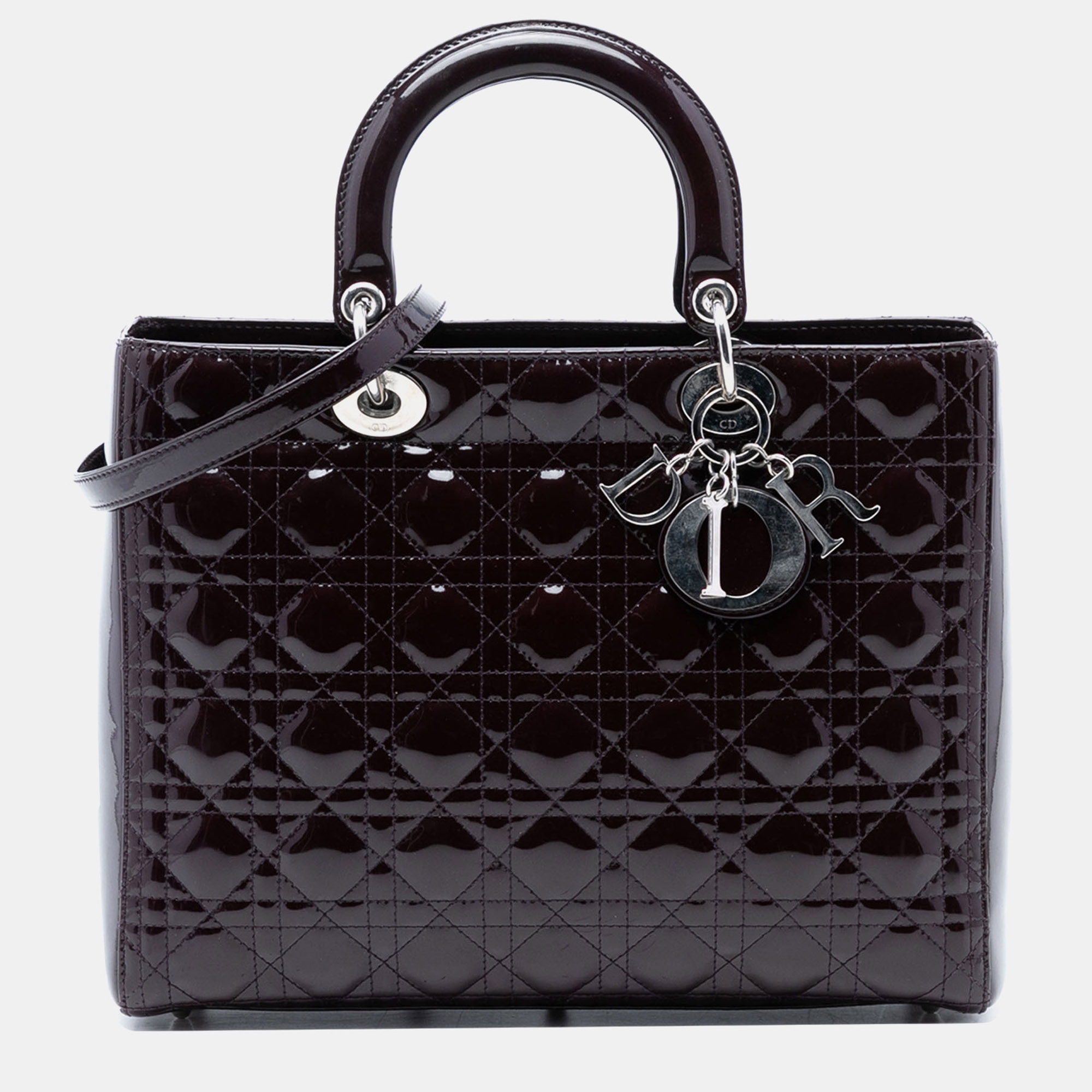 

Dior Purple Large Patent Cannage Lady Dior