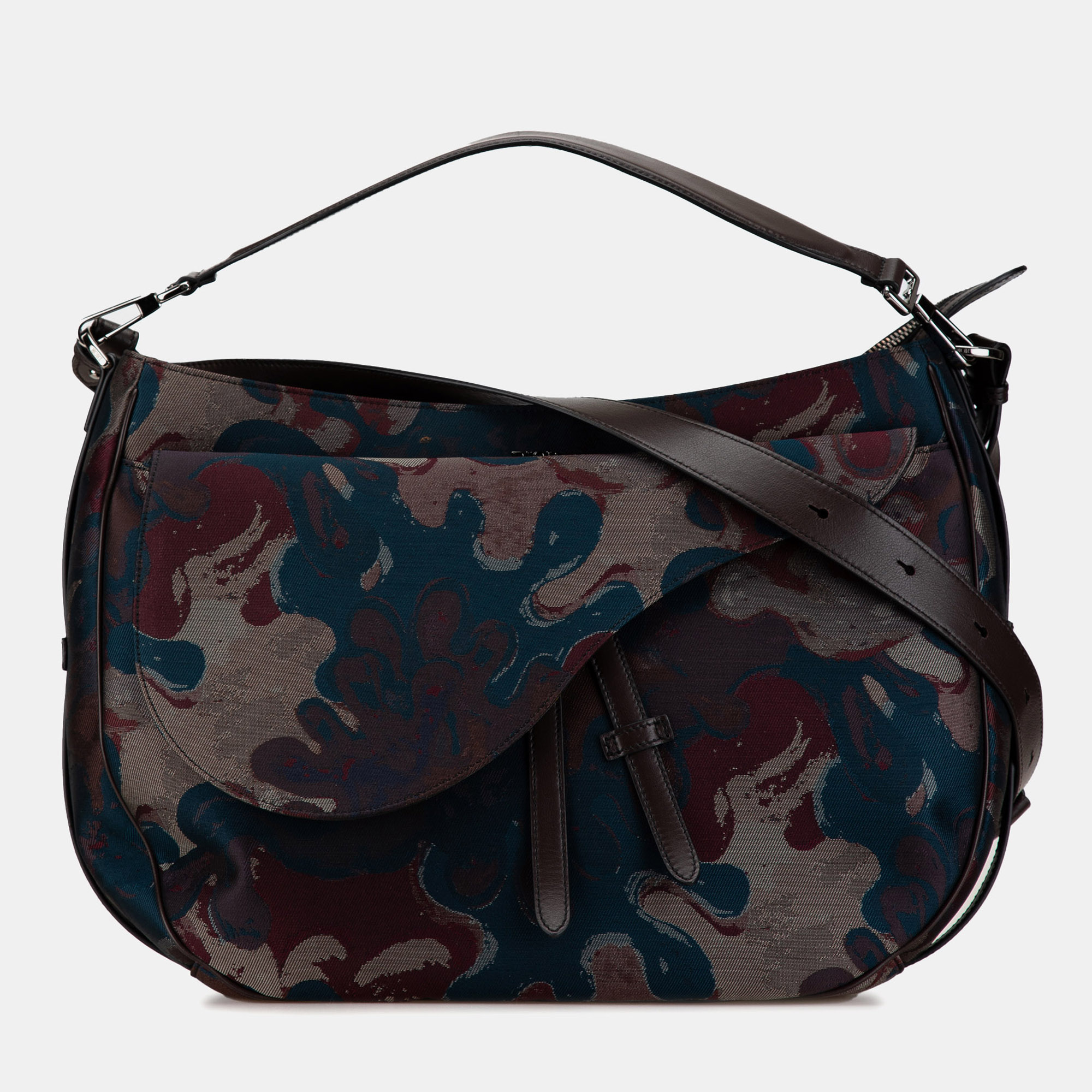 

Dior Brown Peter Doig Denim Camouflage Soft Saddle Bag