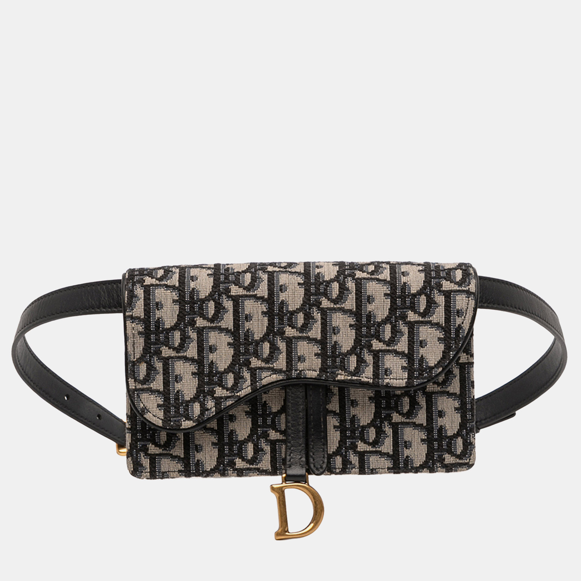 

Dior Blue Oblique Canvas Saddle Belt Bag