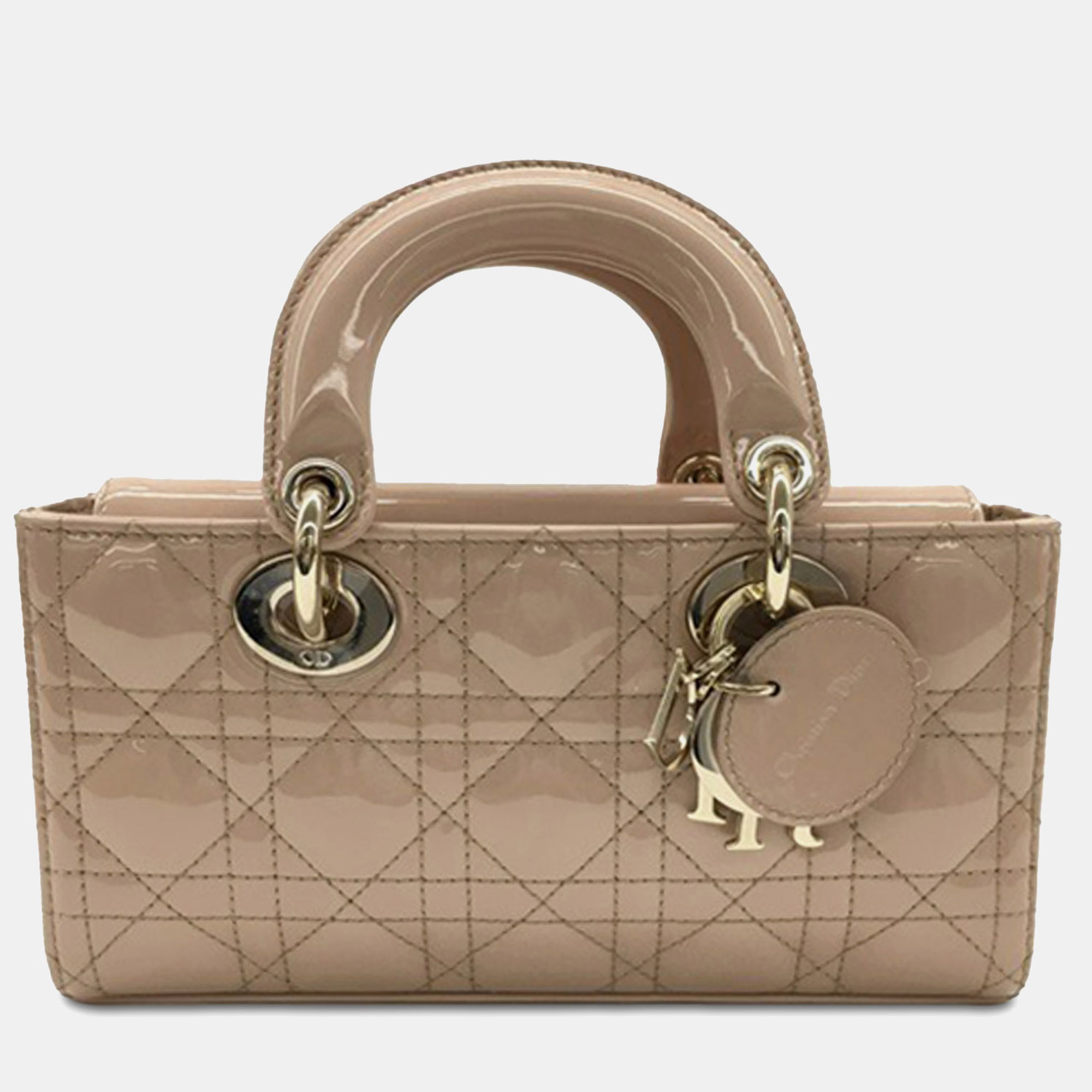 

Dior Brown Small Patent Cannage Lady D-Joy