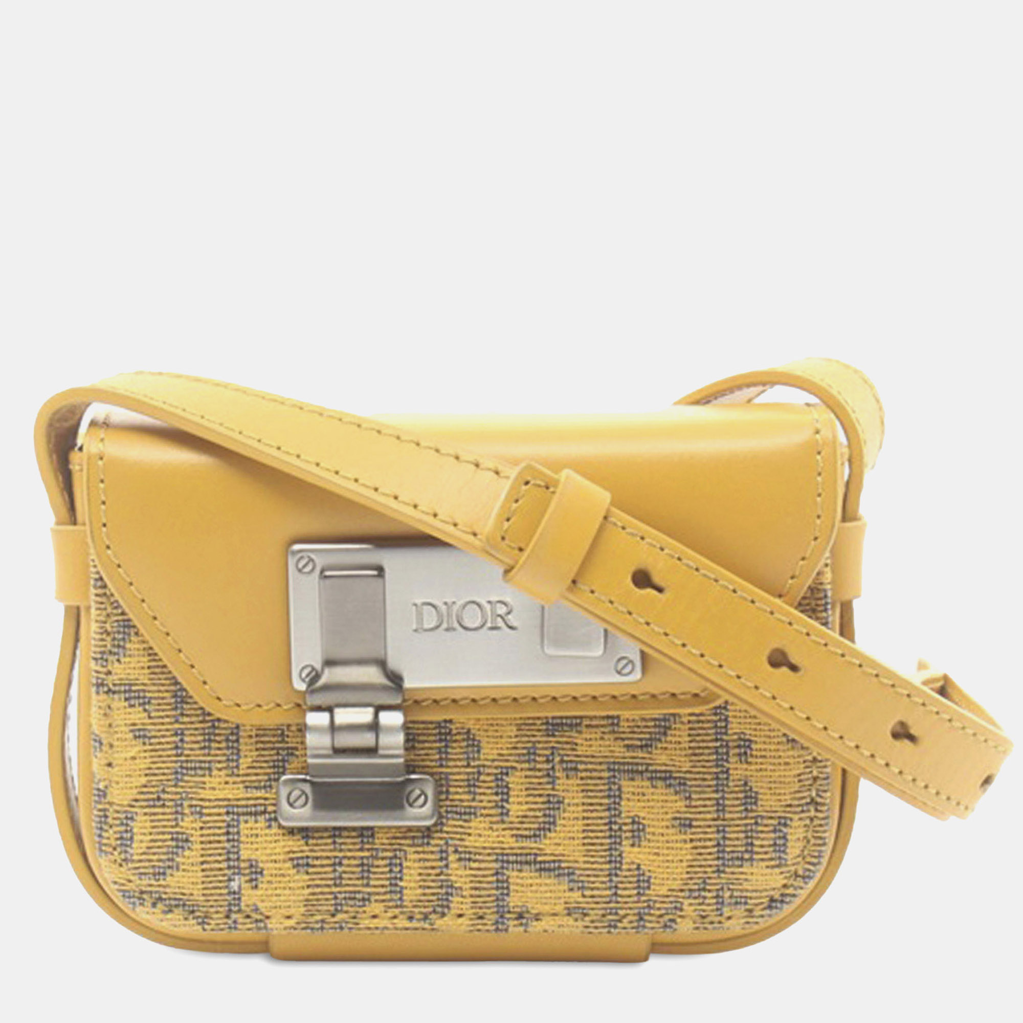 

Dior Yellow Nano Oblique Lock Pouch Crossbody