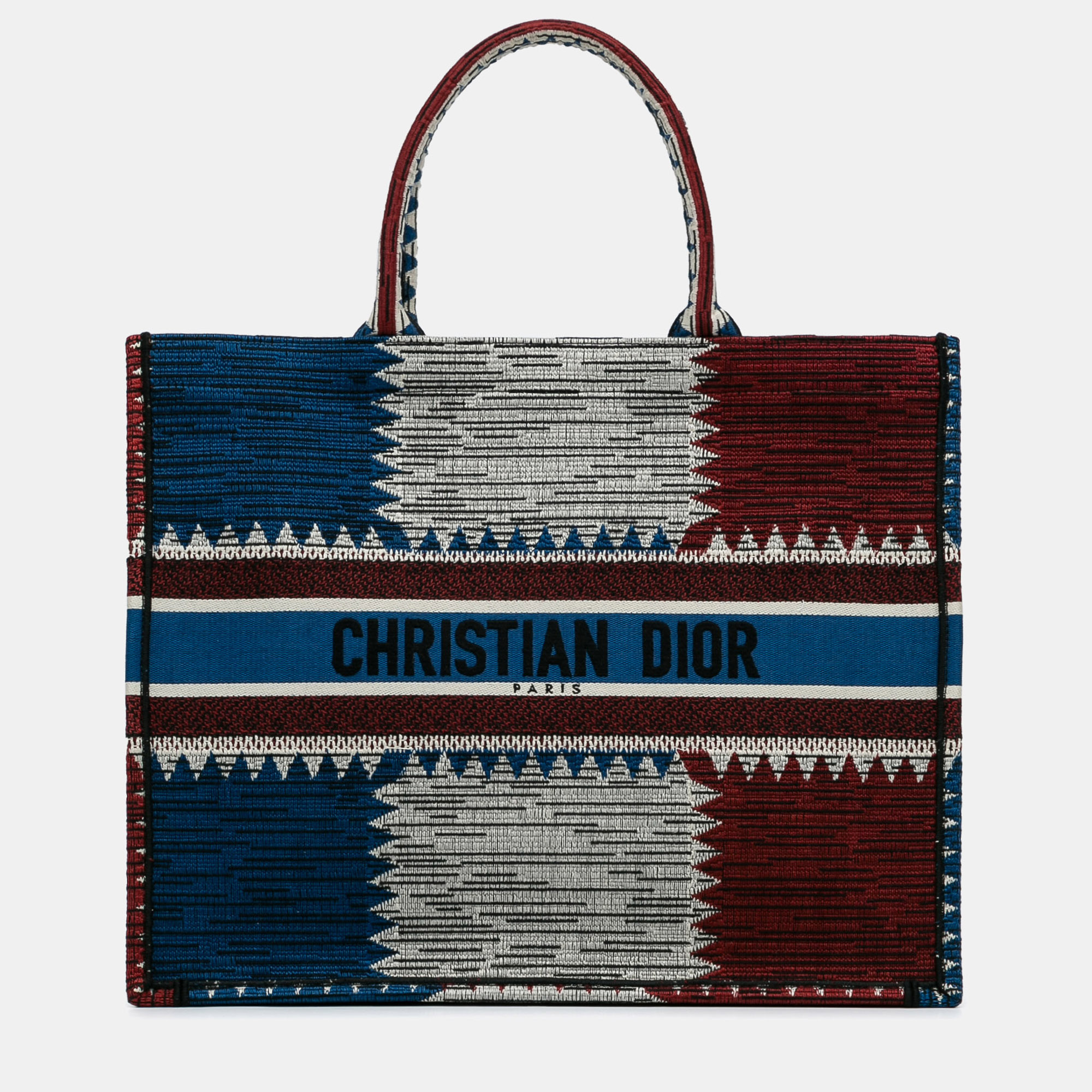 

Dior Blue Large French Flag Book Tote