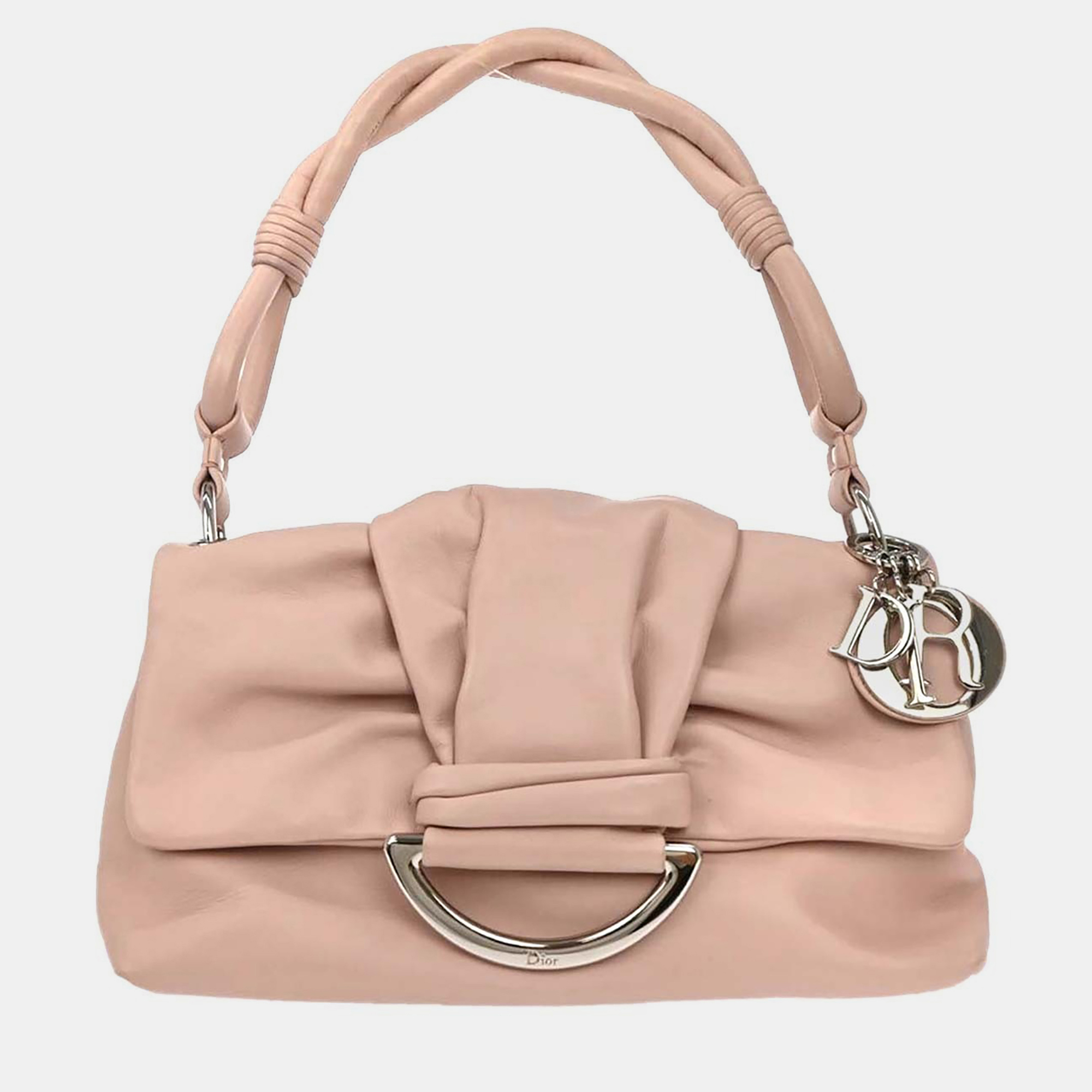 

Christian Dior Light Pink Leather Demi Lune Handbag