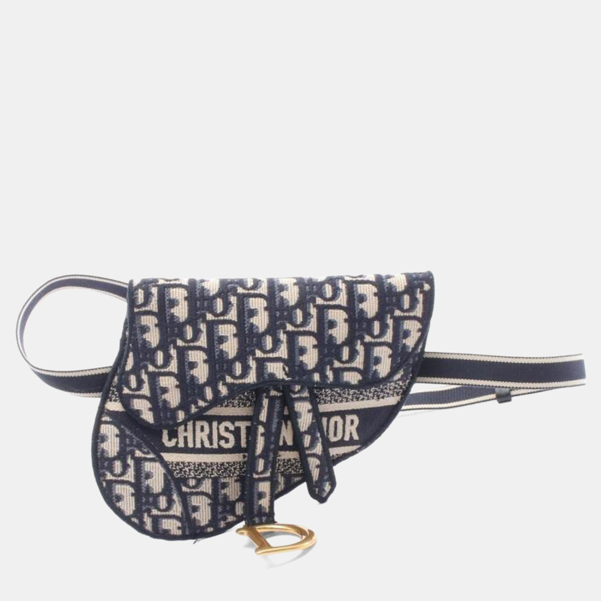 

Dior Saddle Canvas, Leather Belt Bag, Navy blue