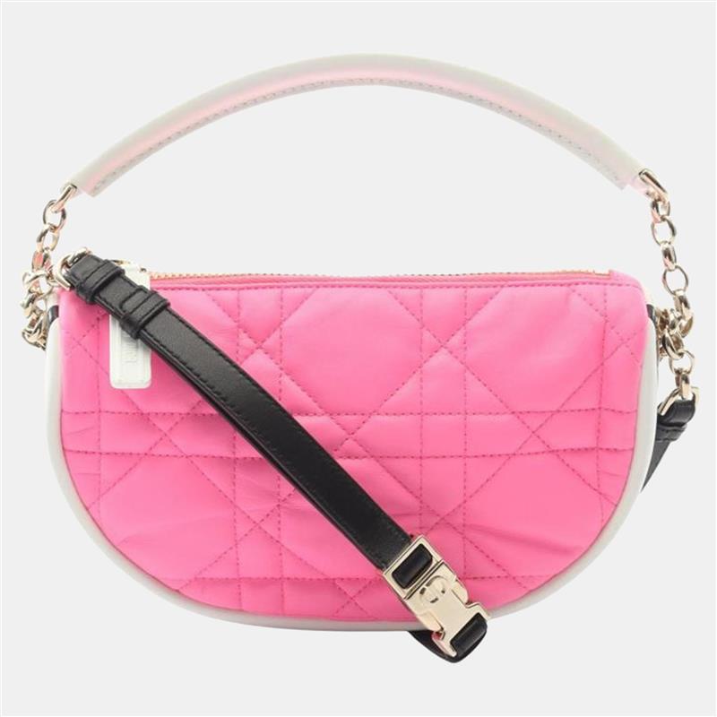 

Dior Vibe Pink/White Leather Hobo Bag