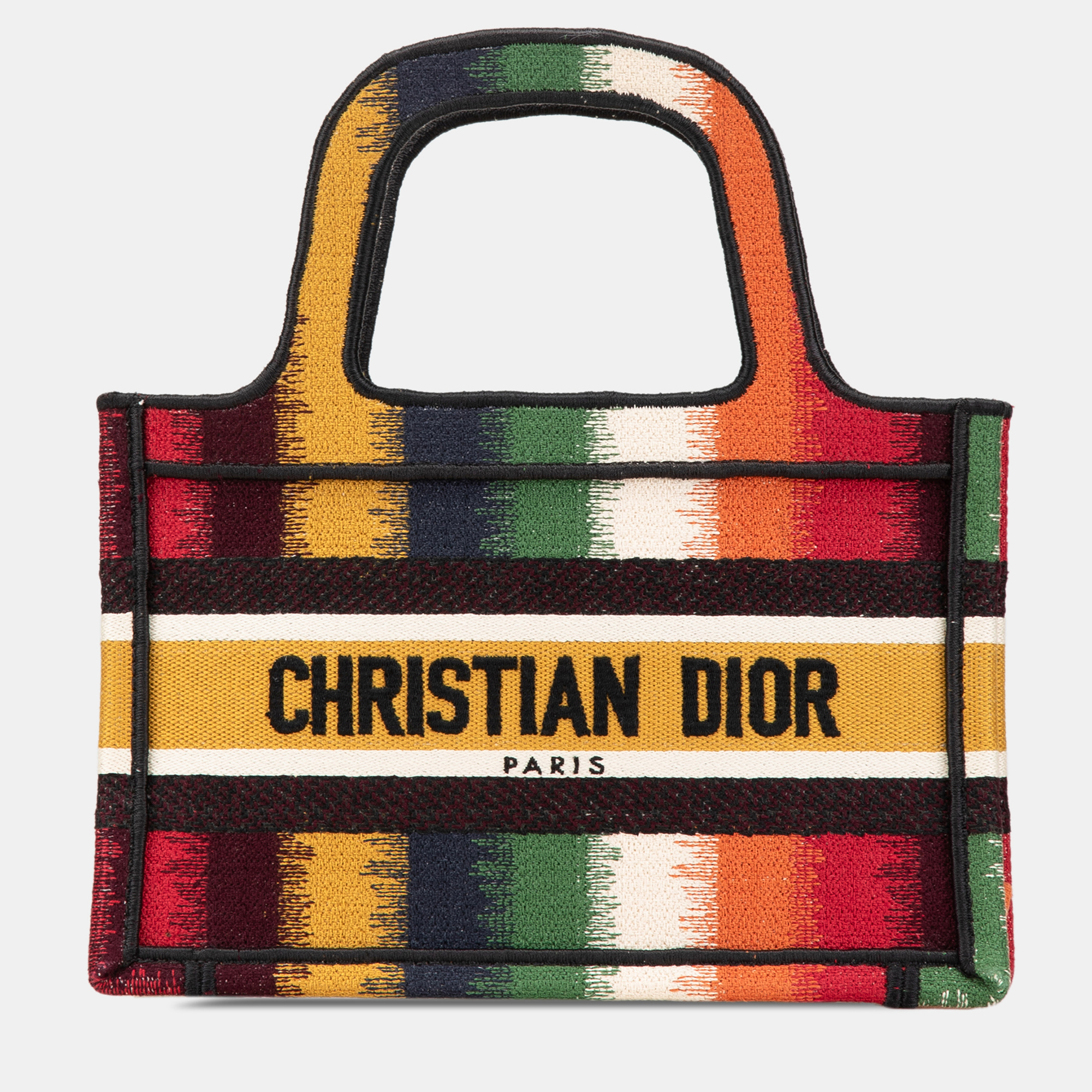

Dior Yellow Mini D Stripes Book Tote