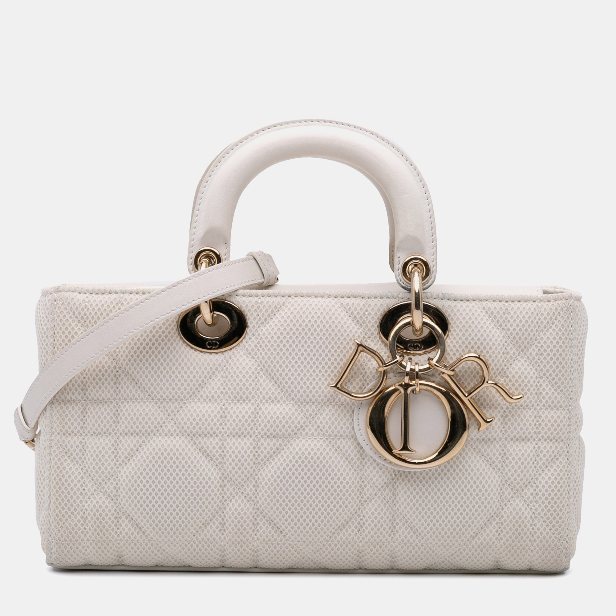 

Dior White Medium Technical Fabric Macrocannage Lady D Joy