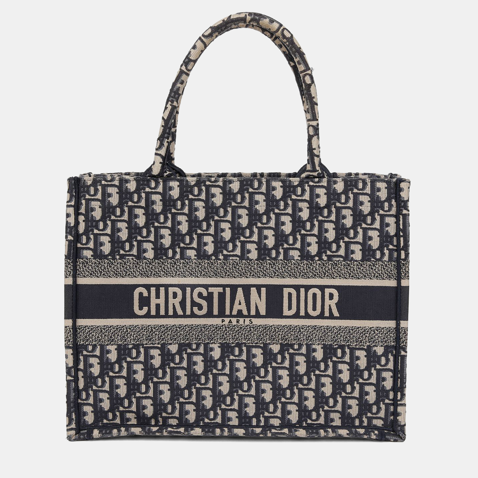 

Dior Book Tote Medium Blue Canvas Tote Bag