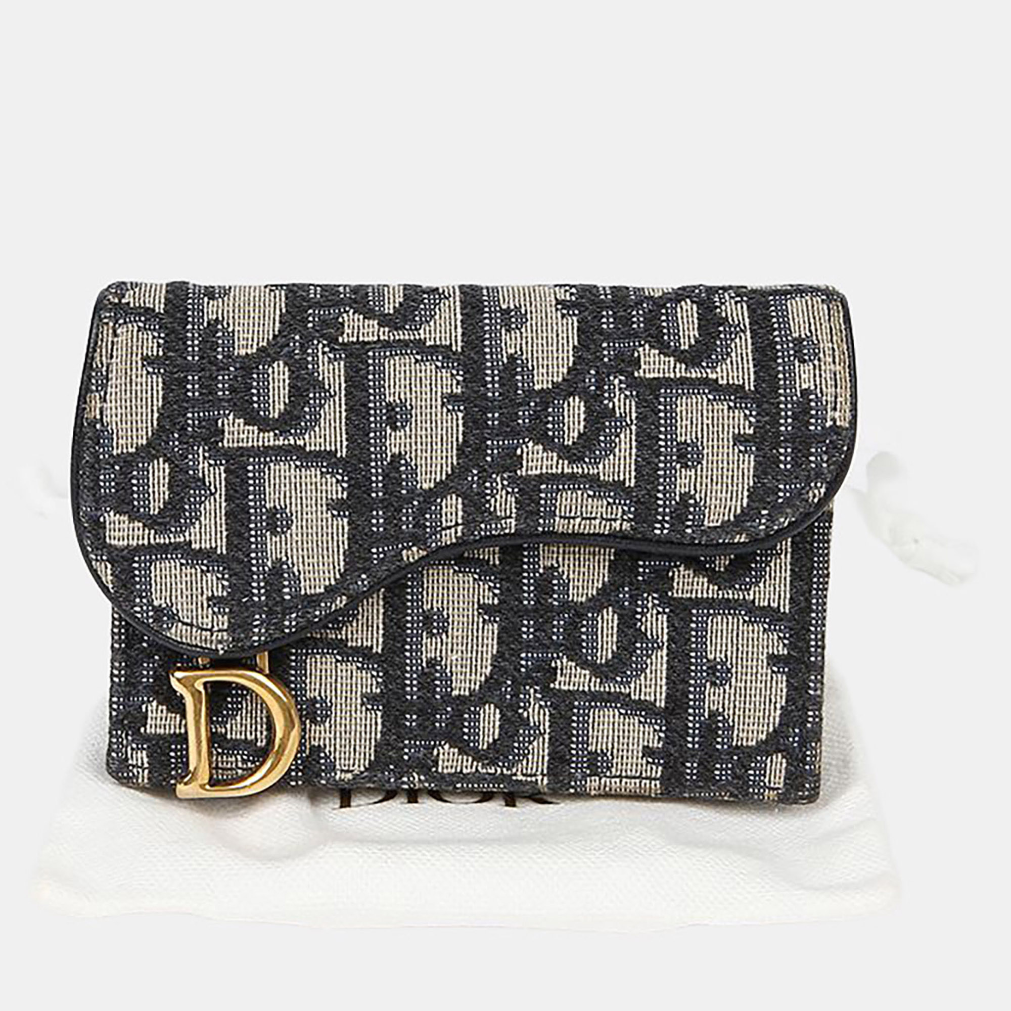 

Dior Saddle Blue Leather Flap Card Holder