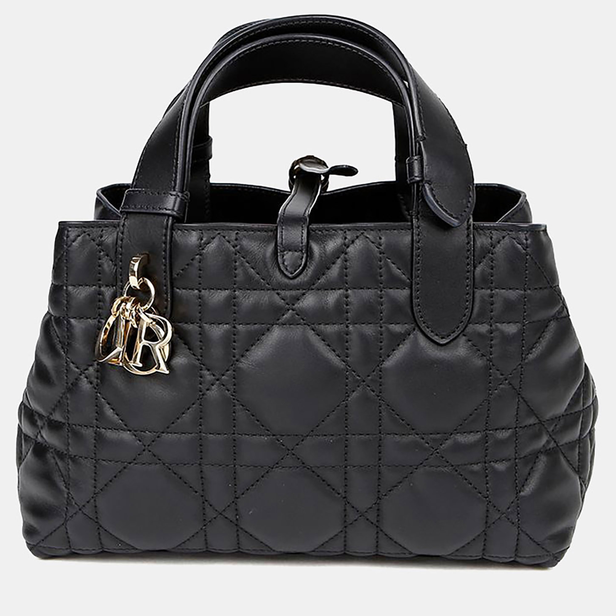 

Dior Small Black Canvas Tote Bag