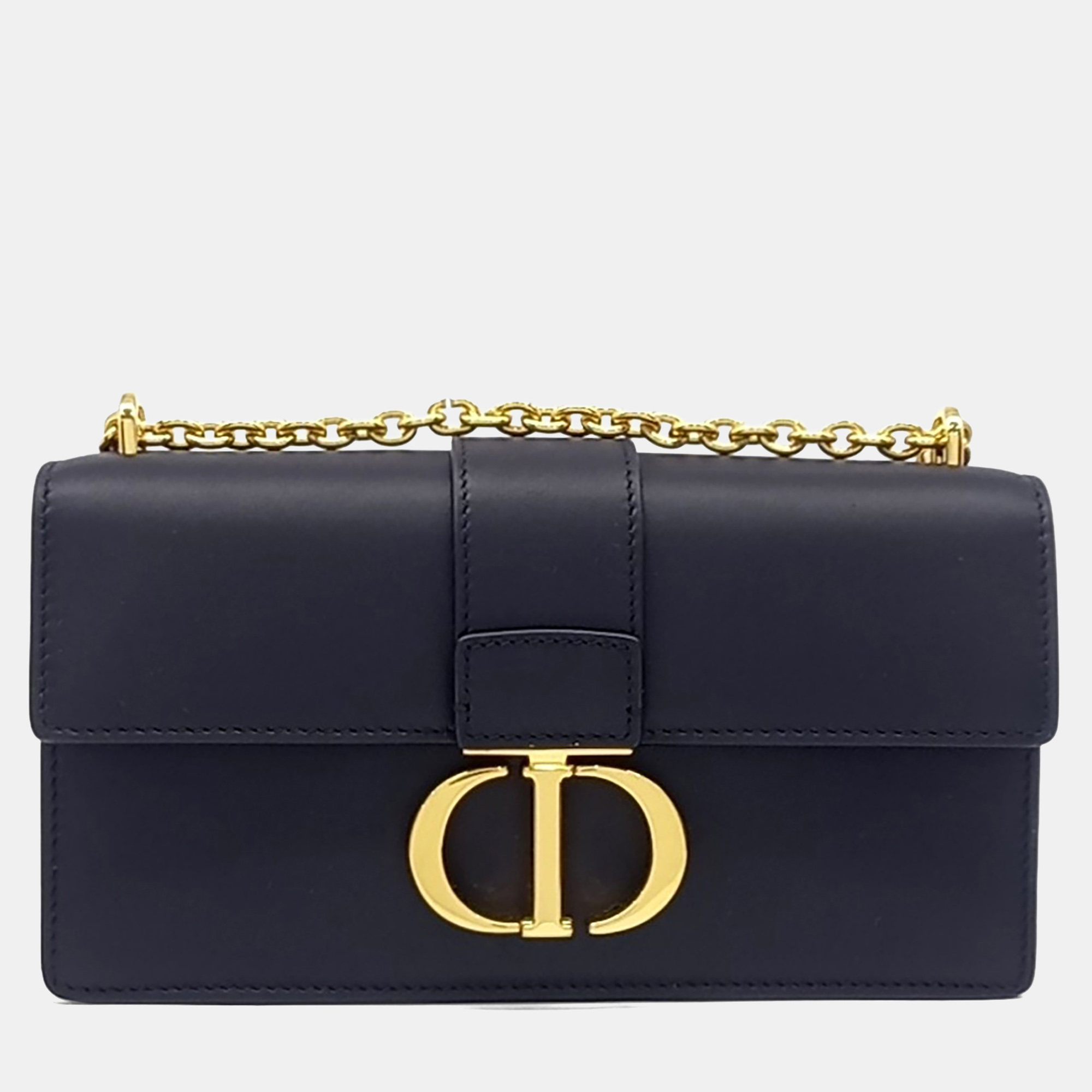 

Dior Black Leather 30 Montaigne Bag East West