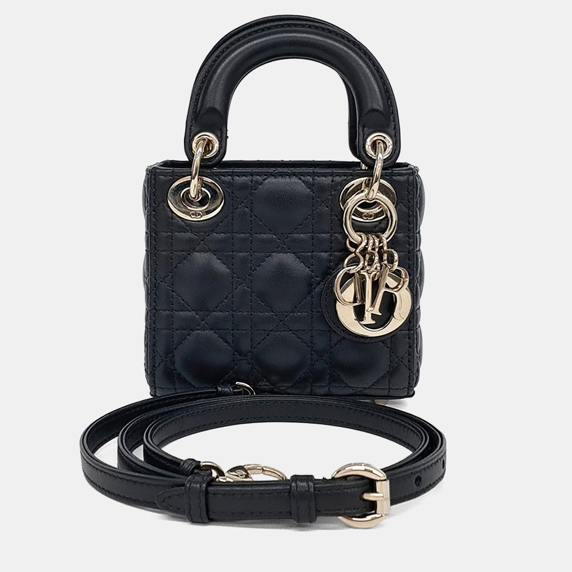 

Dior Black Leather Micro Lady Bag