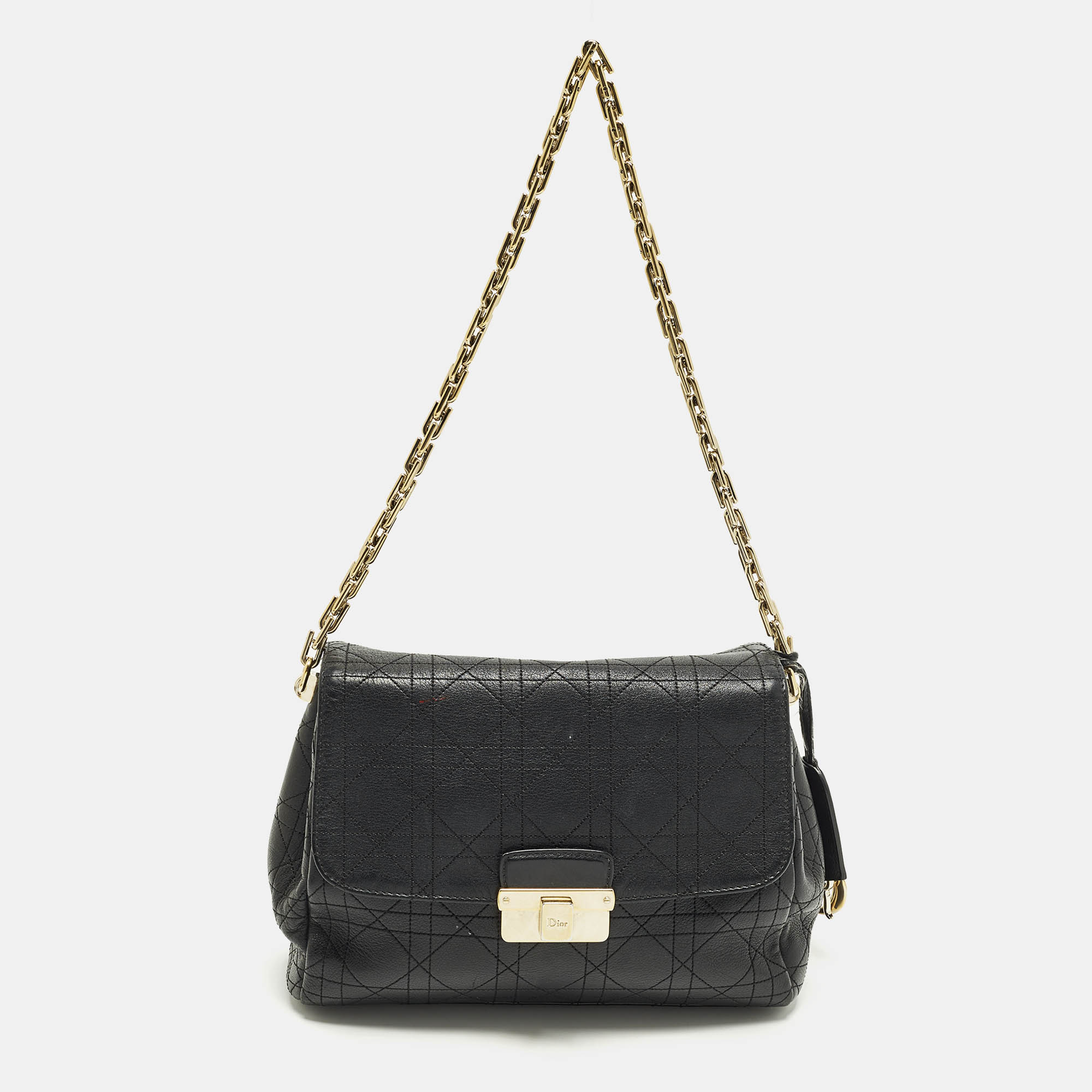 

Dior Diorling Small Black Leather Shoulder Bag