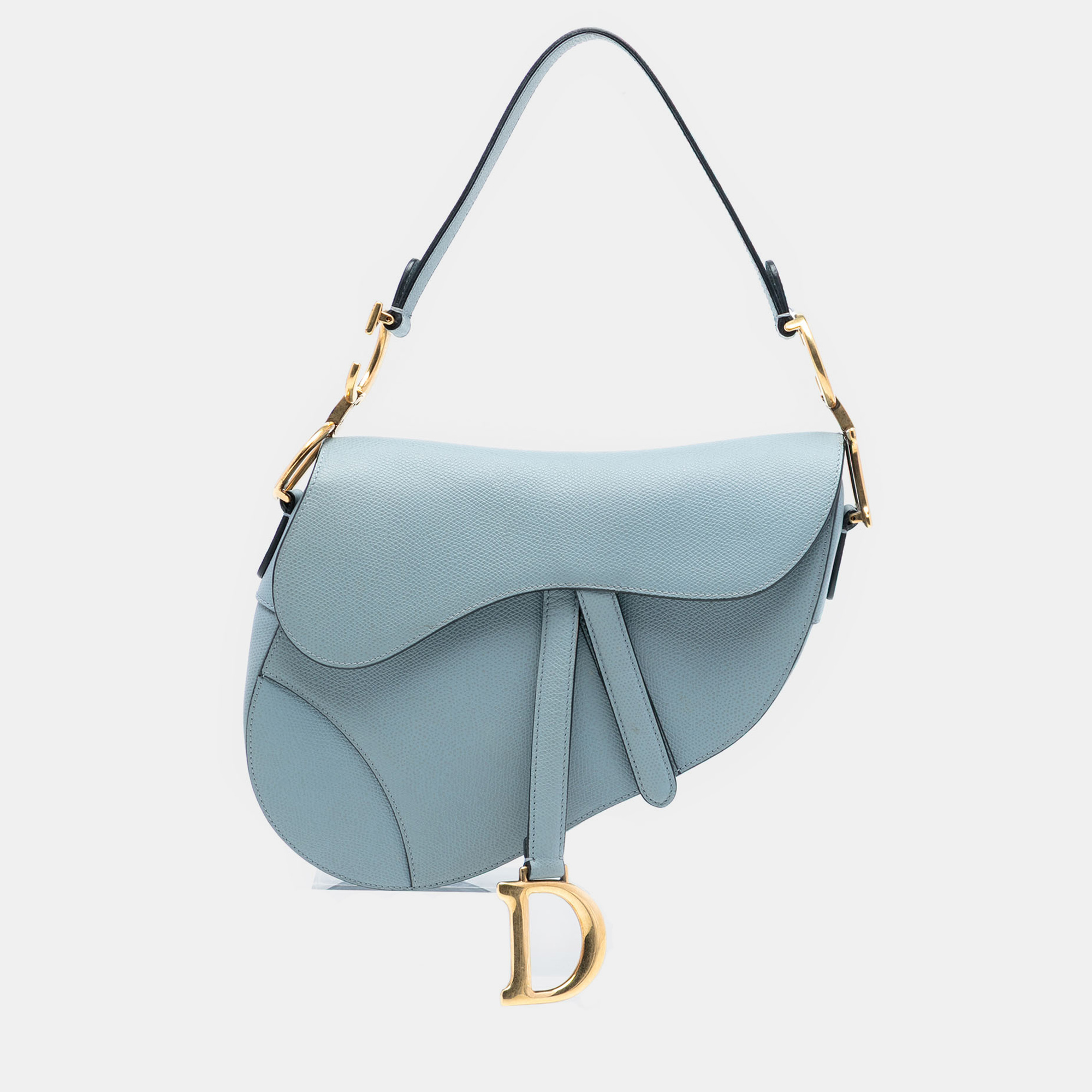 

Dior Blue Grained Calfskin Saddle Bag