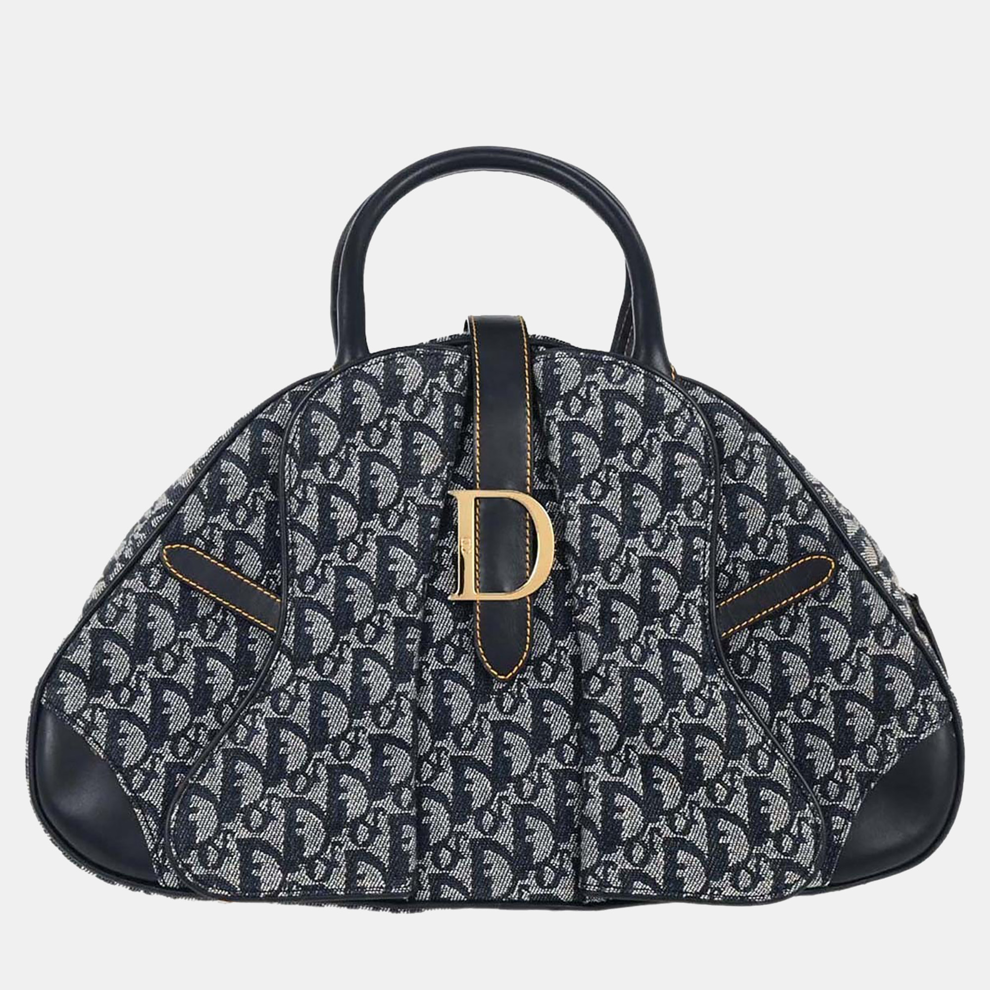 

Christian Dior Navy Double Saddle Trotter Handbag, Navy blue