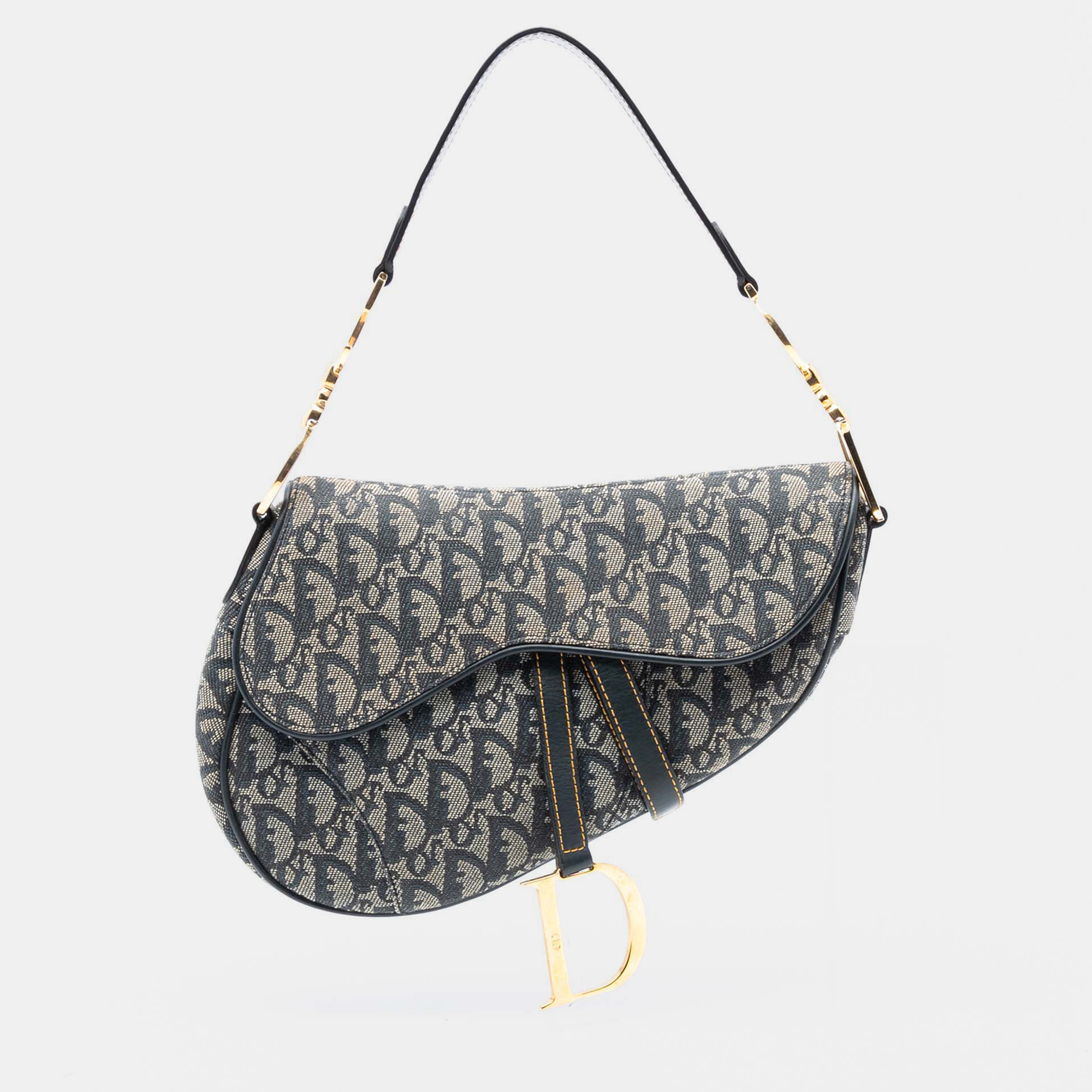 

Dior Blue Diorissimo Canvas Saddle Bag