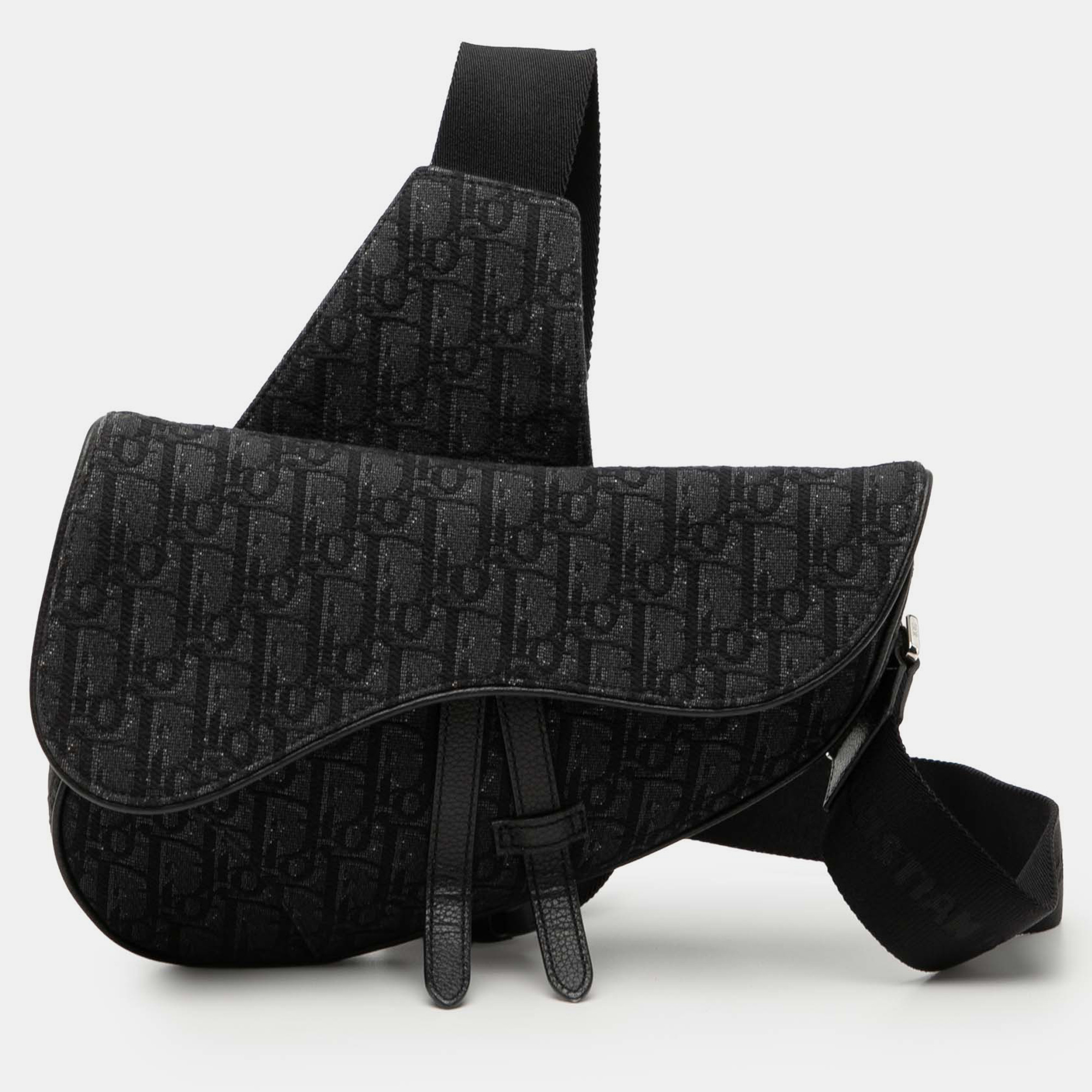 

Dior Black Oblique Canvas Saddle Crossbody