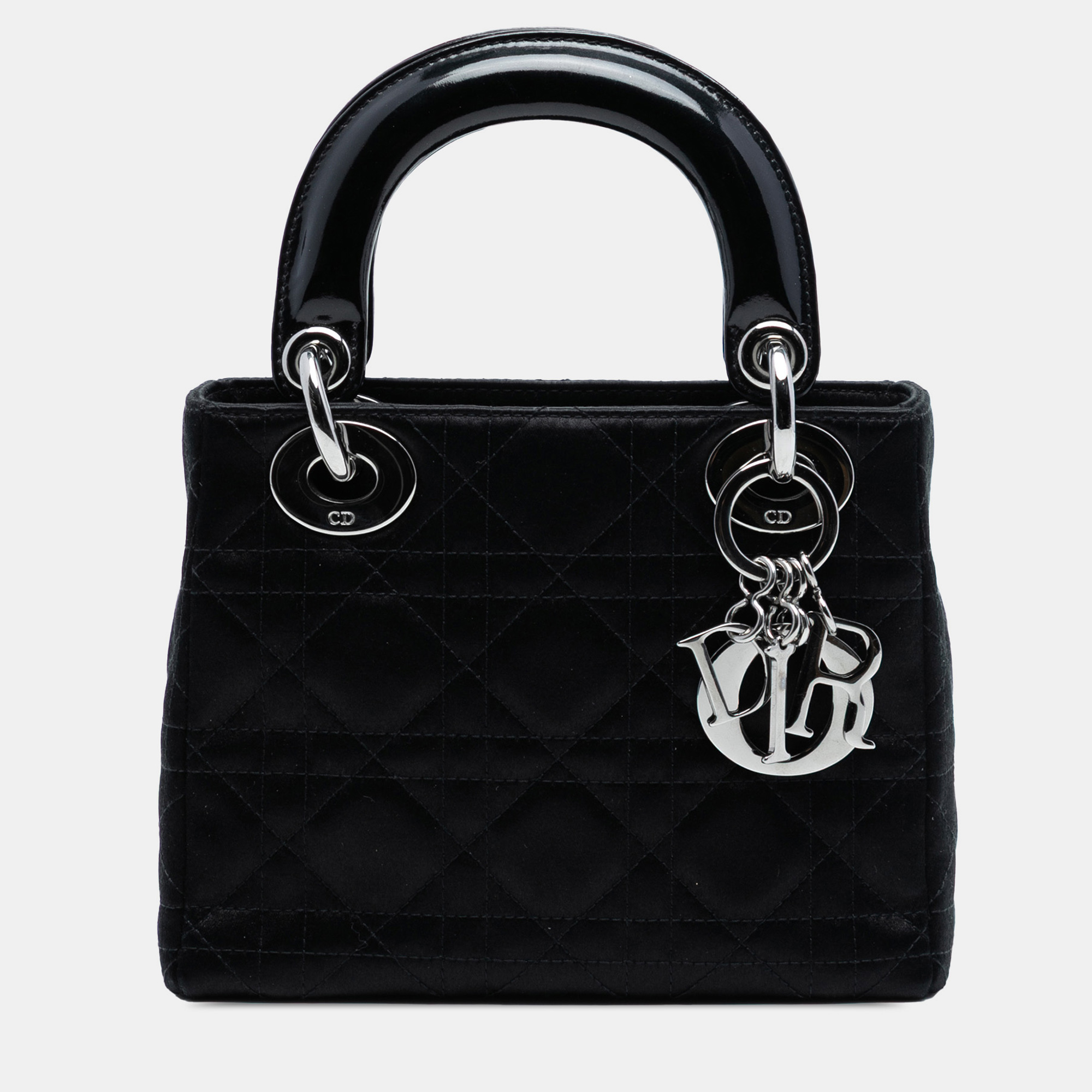 

Dior Black Mini Satin Cannage Lady Dior