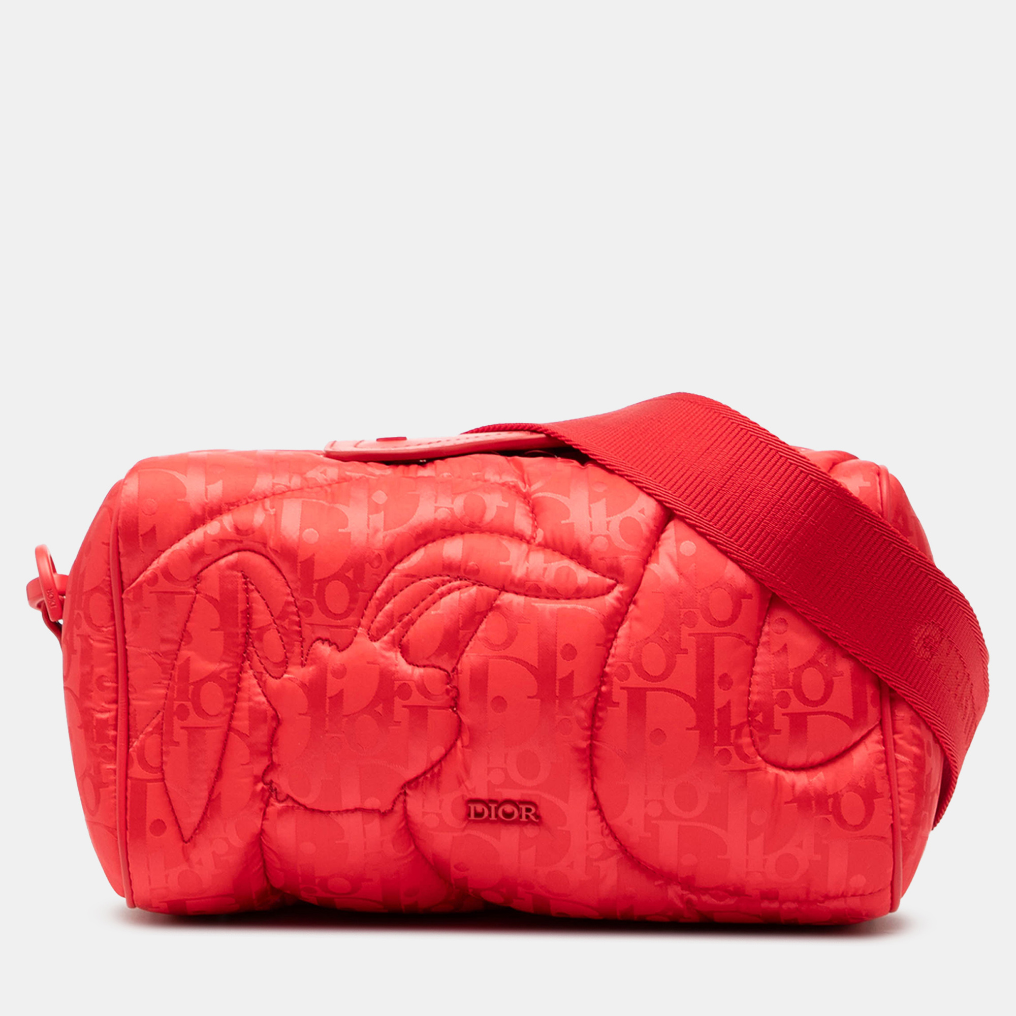 

Dior Red ERL Oblique Mirage Technical Fabric Lingot Crossbody