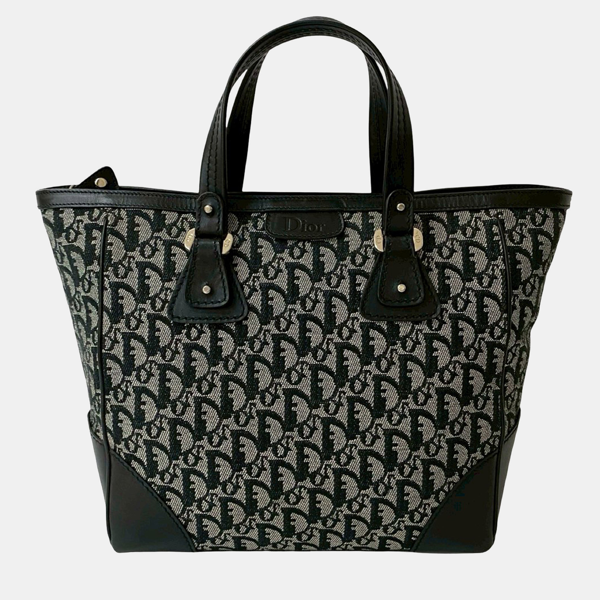 

Dior Black Diorissimo Trotter Canvas Zip Tote