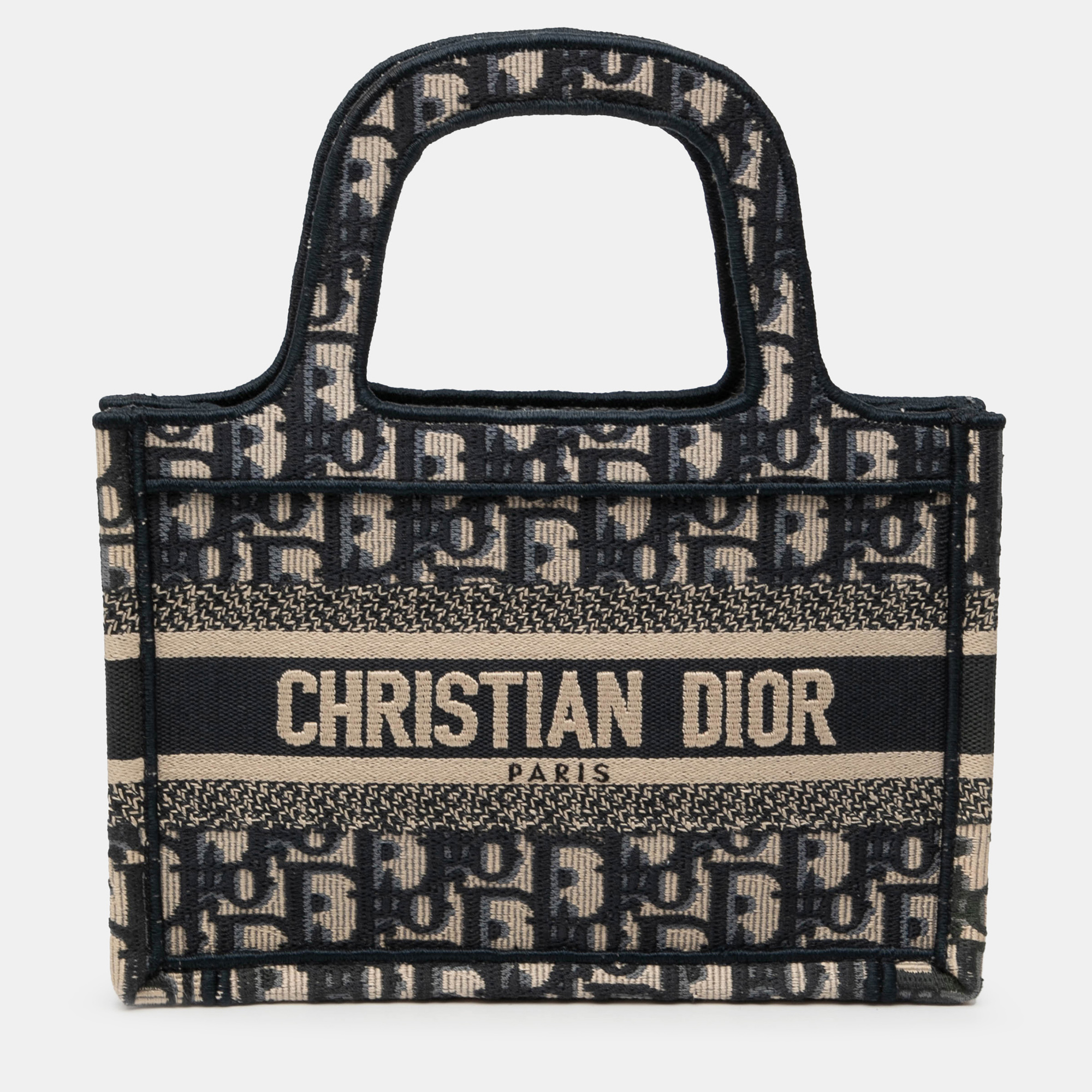 

Dior Blue Mini Oblique Canvas Book Tote