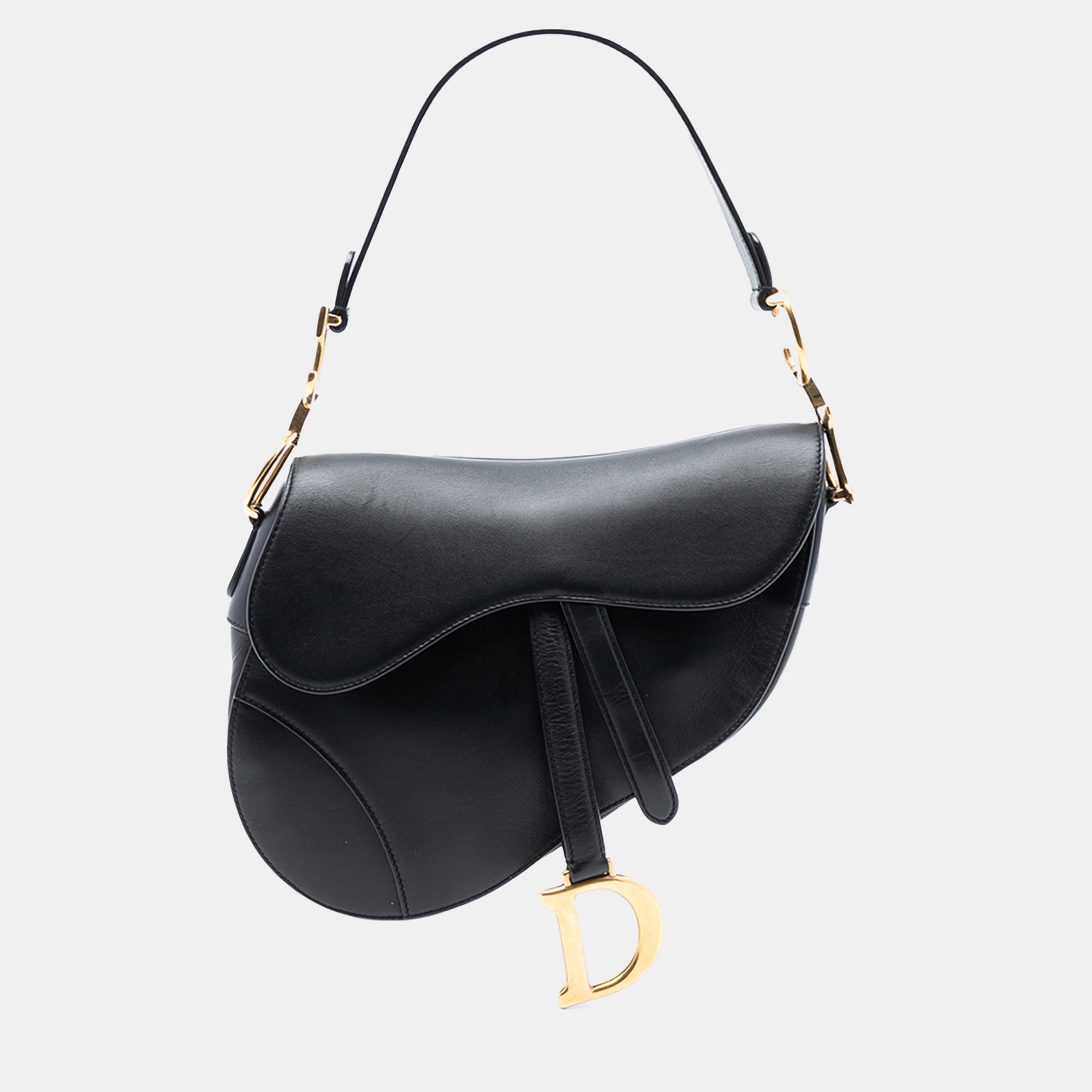 

Dior Black Smooth Calfskin Saddle Bag