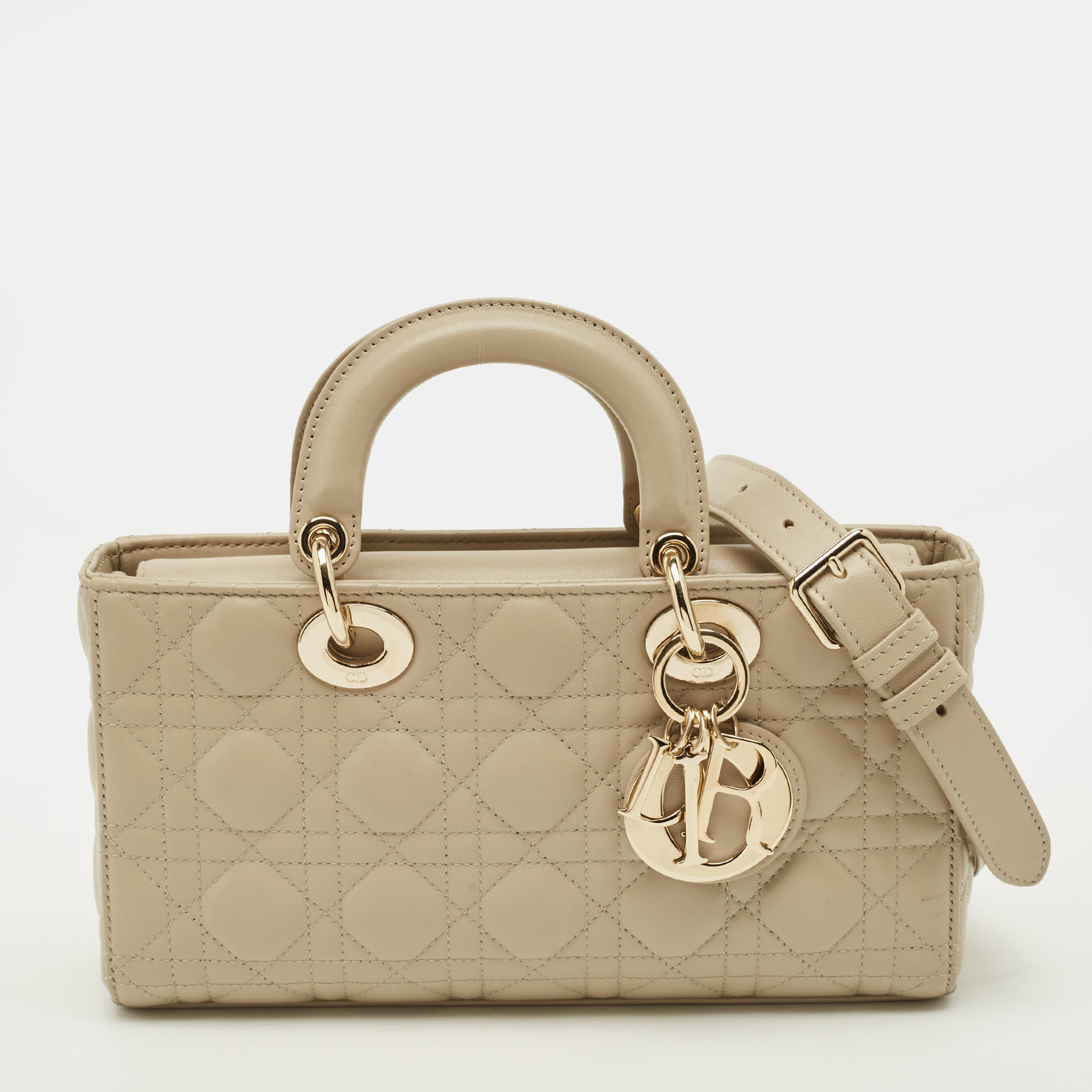 

Dior Lady D-Joy  Beige Cannage Leather Tote