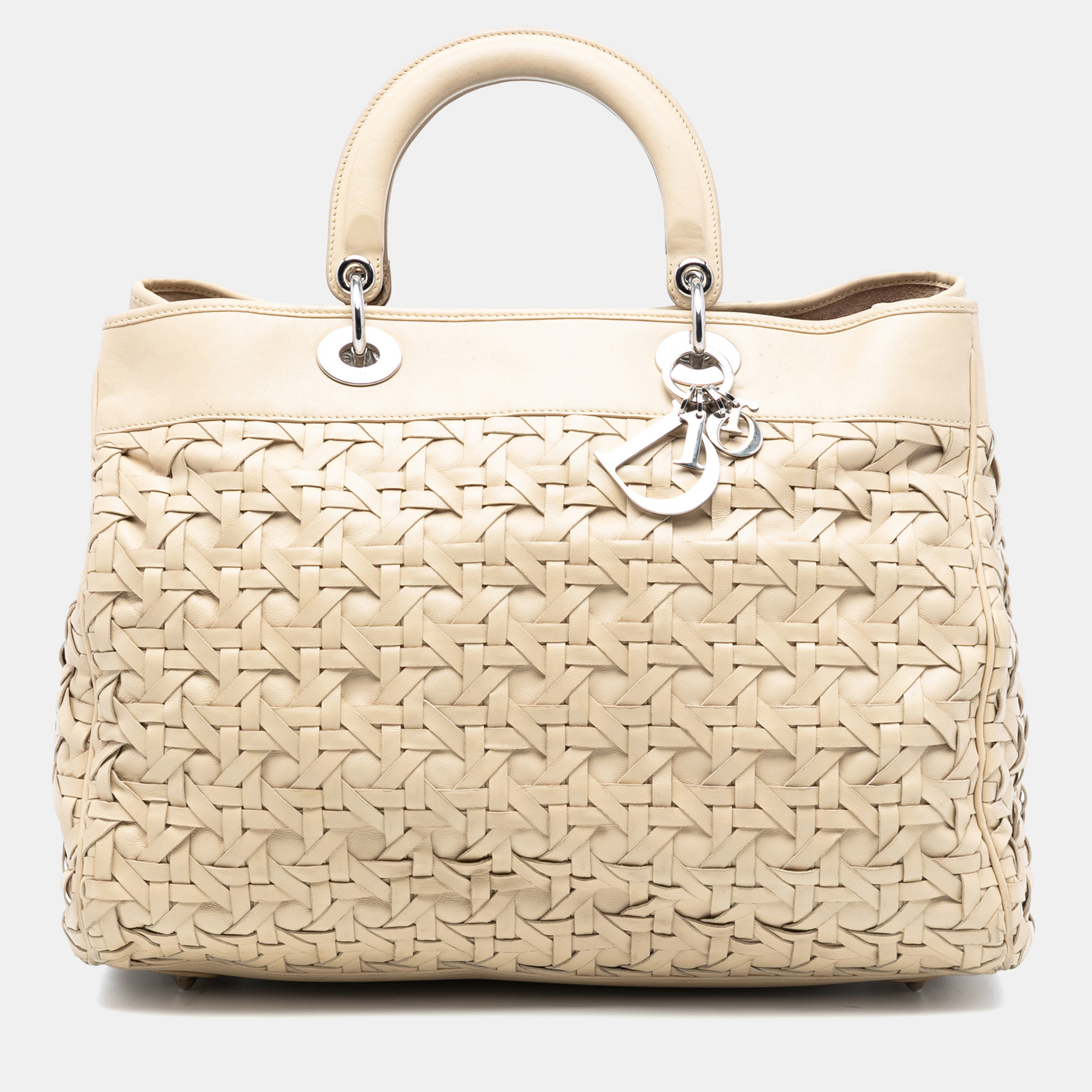 

Dior Brown Woven Lambskin Lady Dior Avenue Tote