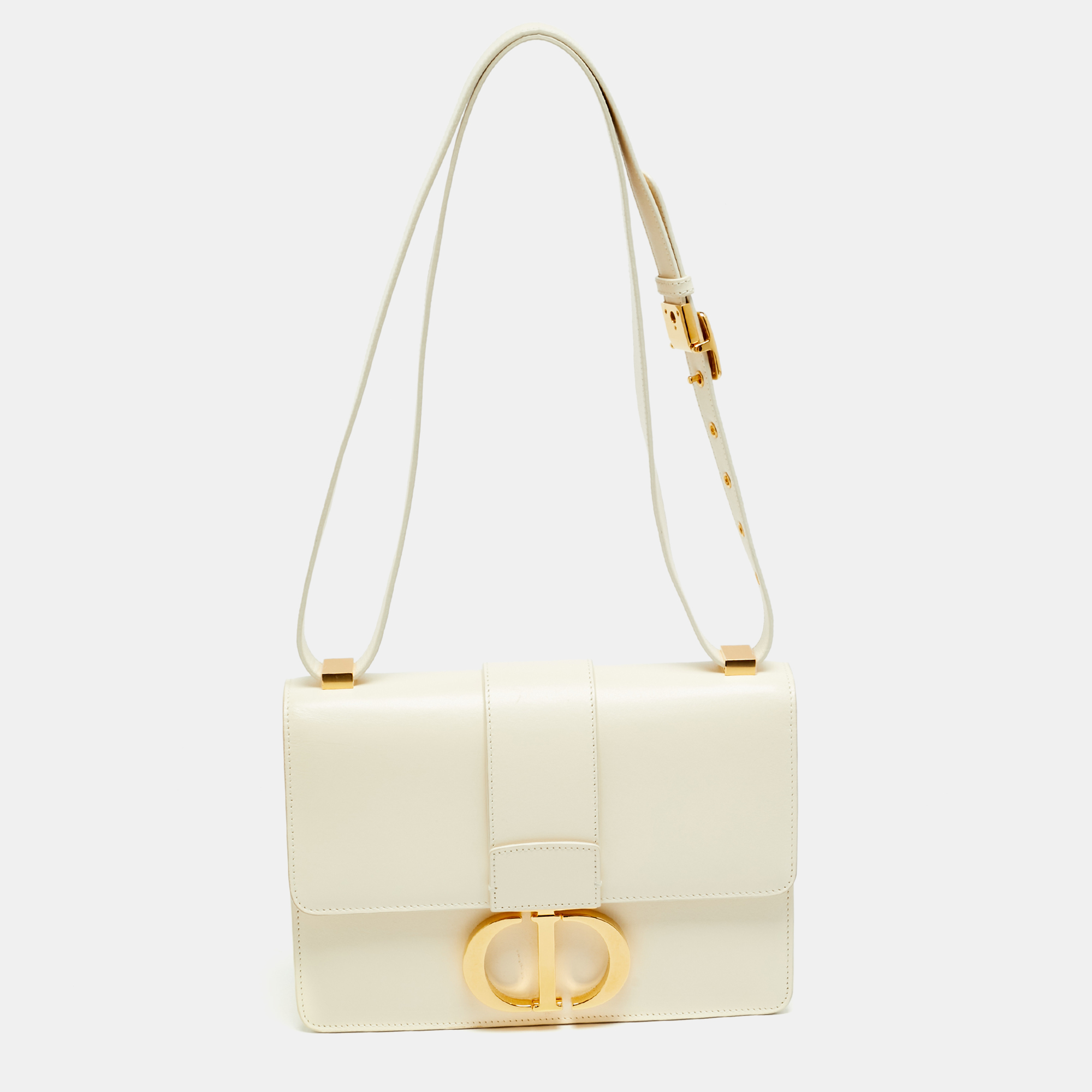 

Dior 30 Montaigne Cream Leather Shoulder Bag