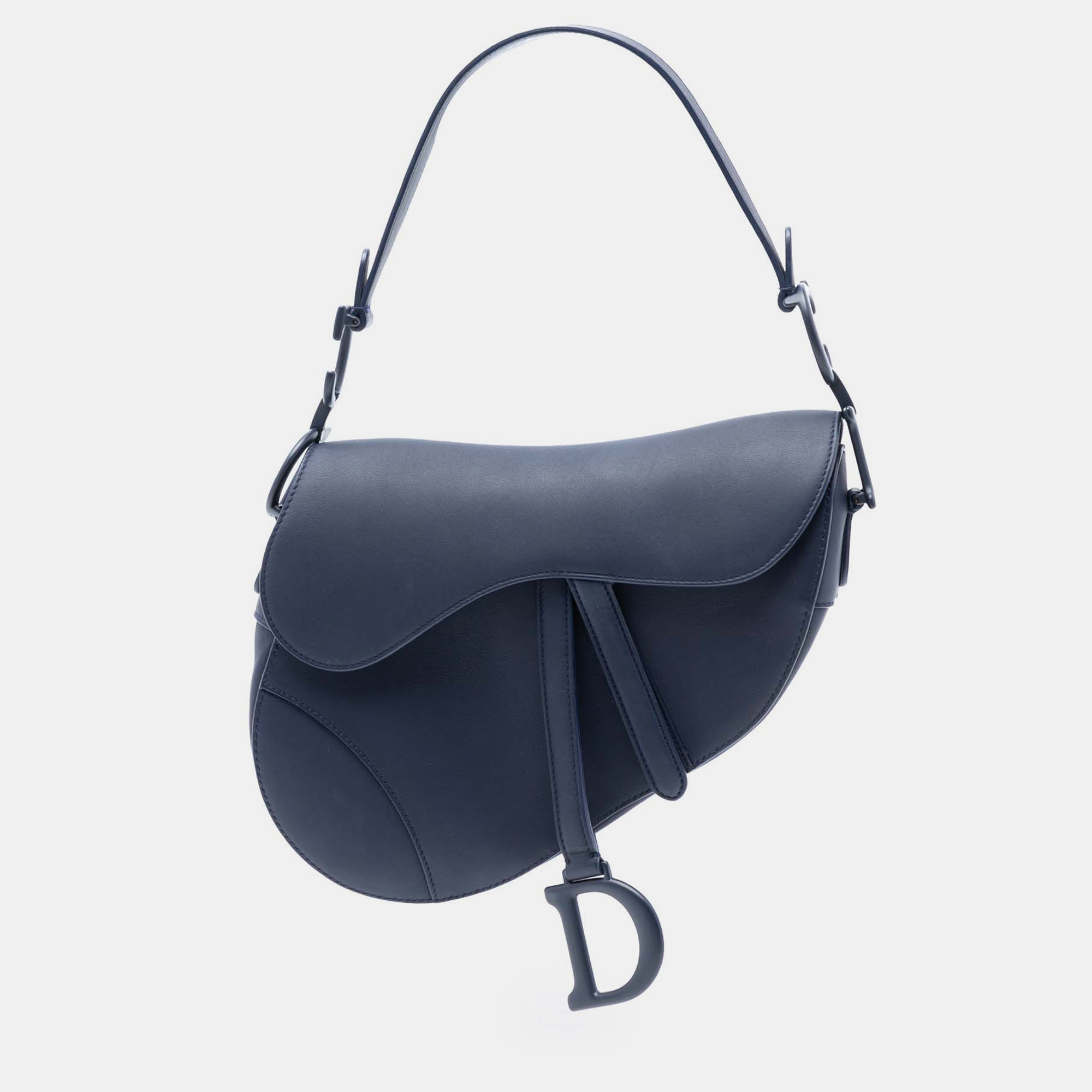 

Dior Blue Ultra Matte Calfskin Saddle Bag