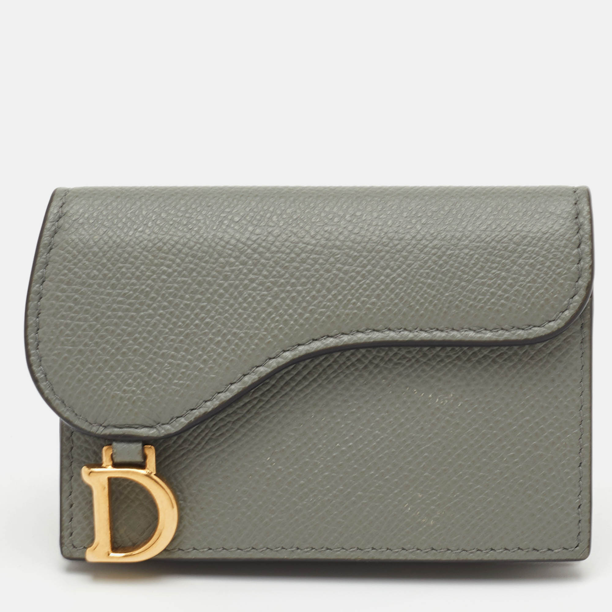 

Dior Saddle Grey Leather Card Holder