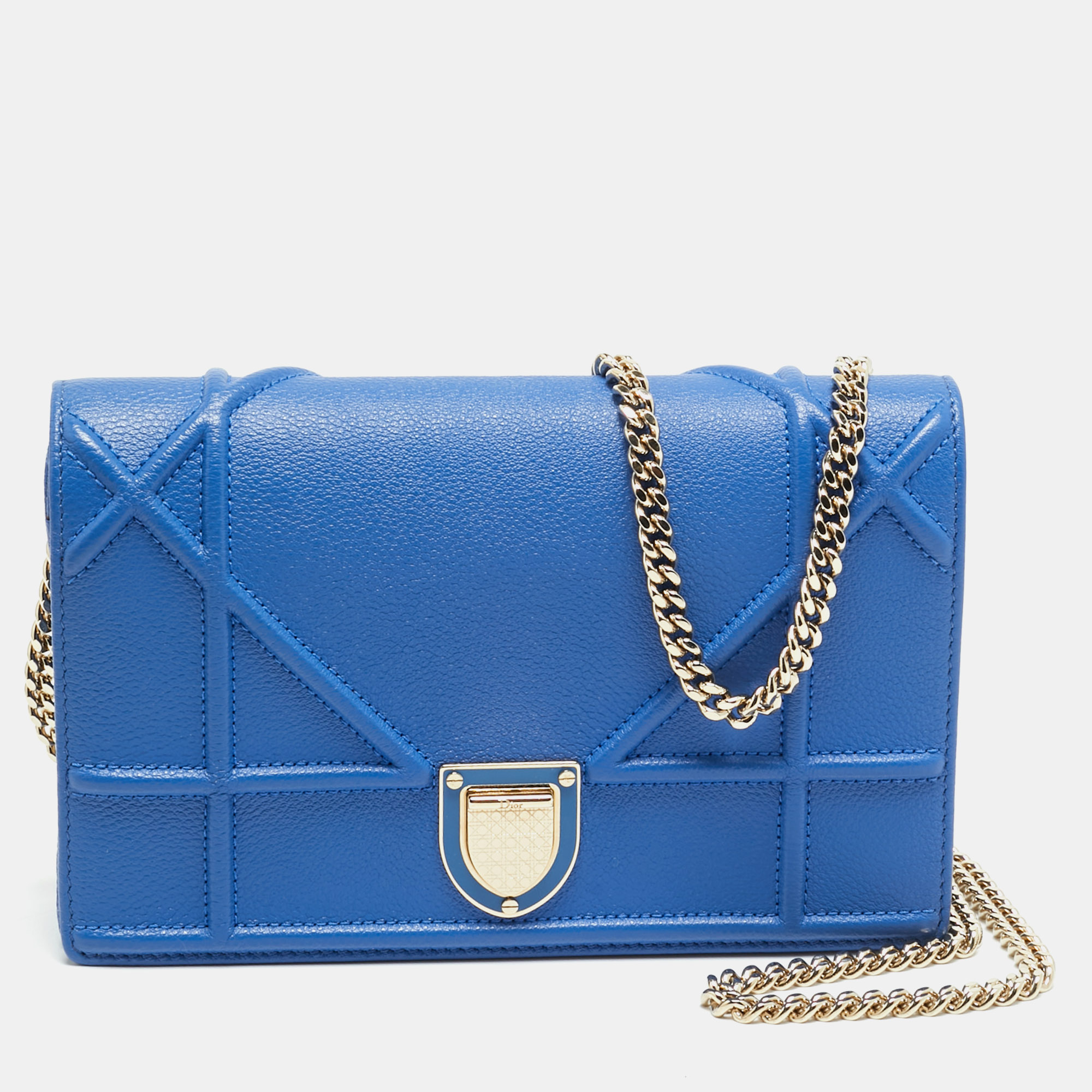 

Dior Diorama Blue Leather Wallet On Chain