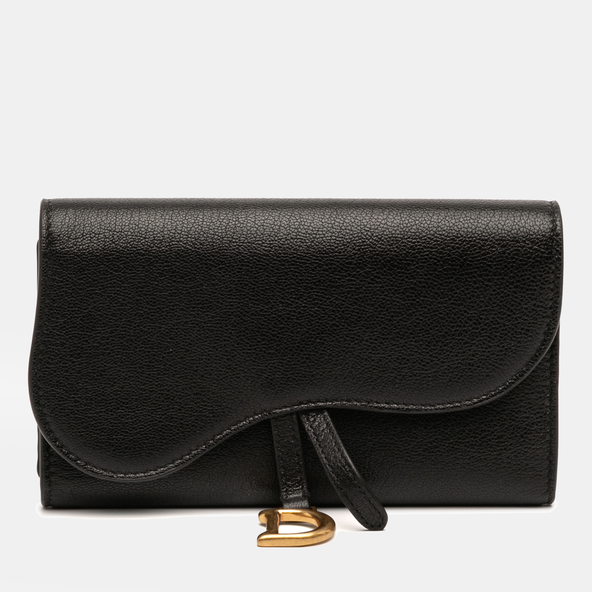 

Dior Black Goatskin Saddle Long Wallet