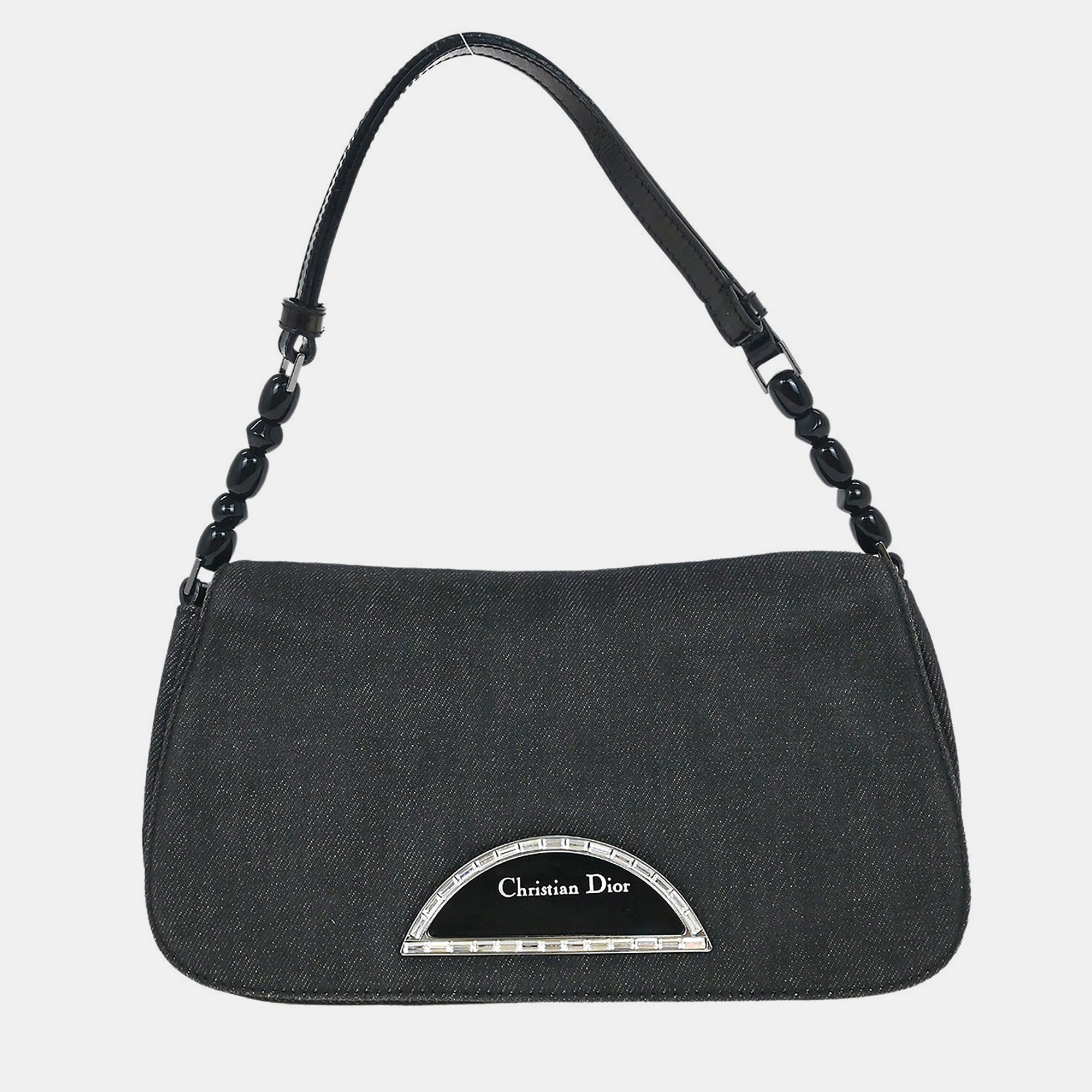 

Christian Dior Black Denim Malice Handbag