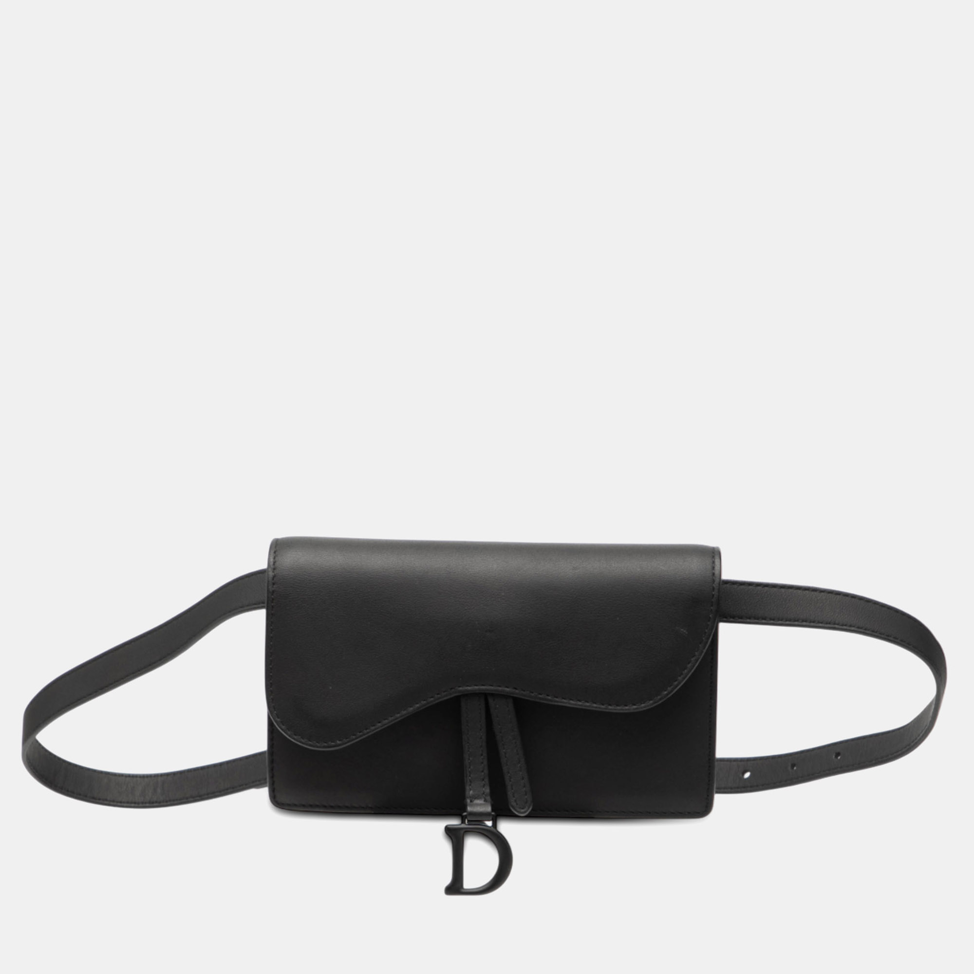 

Dior Black Ultramatte Saddle Belt Bag
