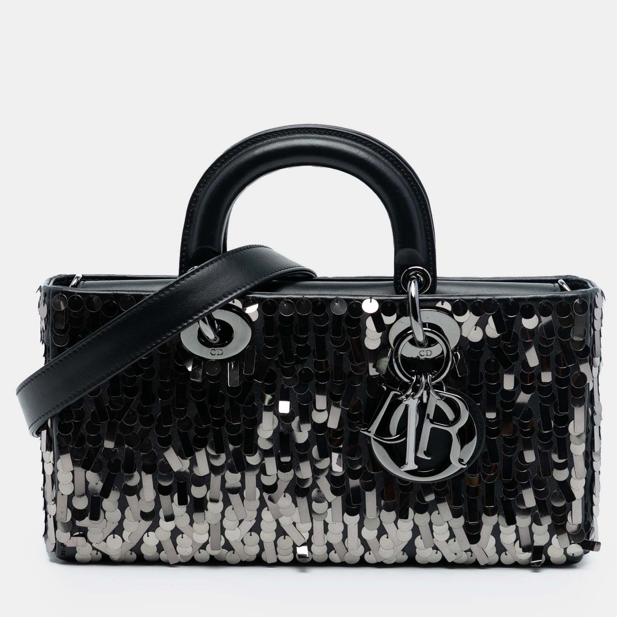 

Dior Black Medium Calfskin Sequin Embellished Lady D Joy