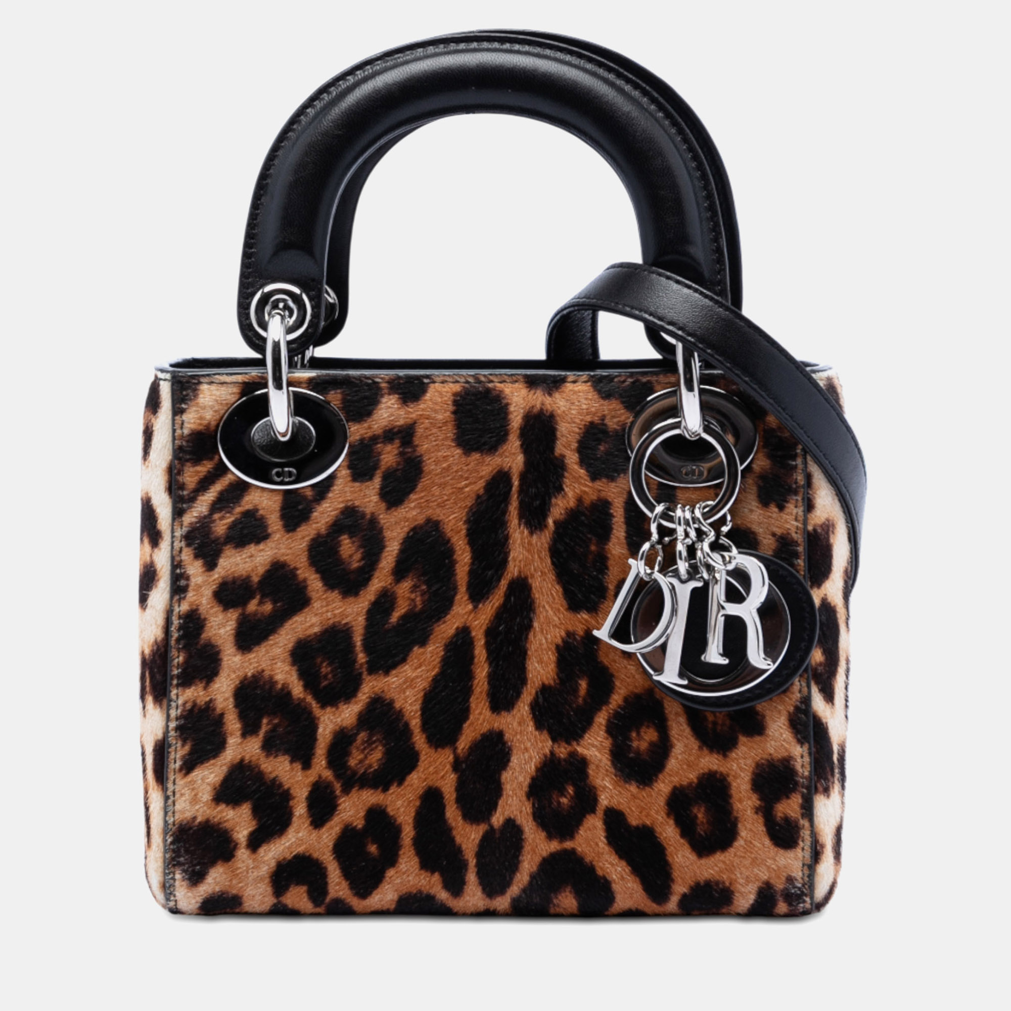 

Dior Brown Mini Pony Hair Leopard Print Lady Dior