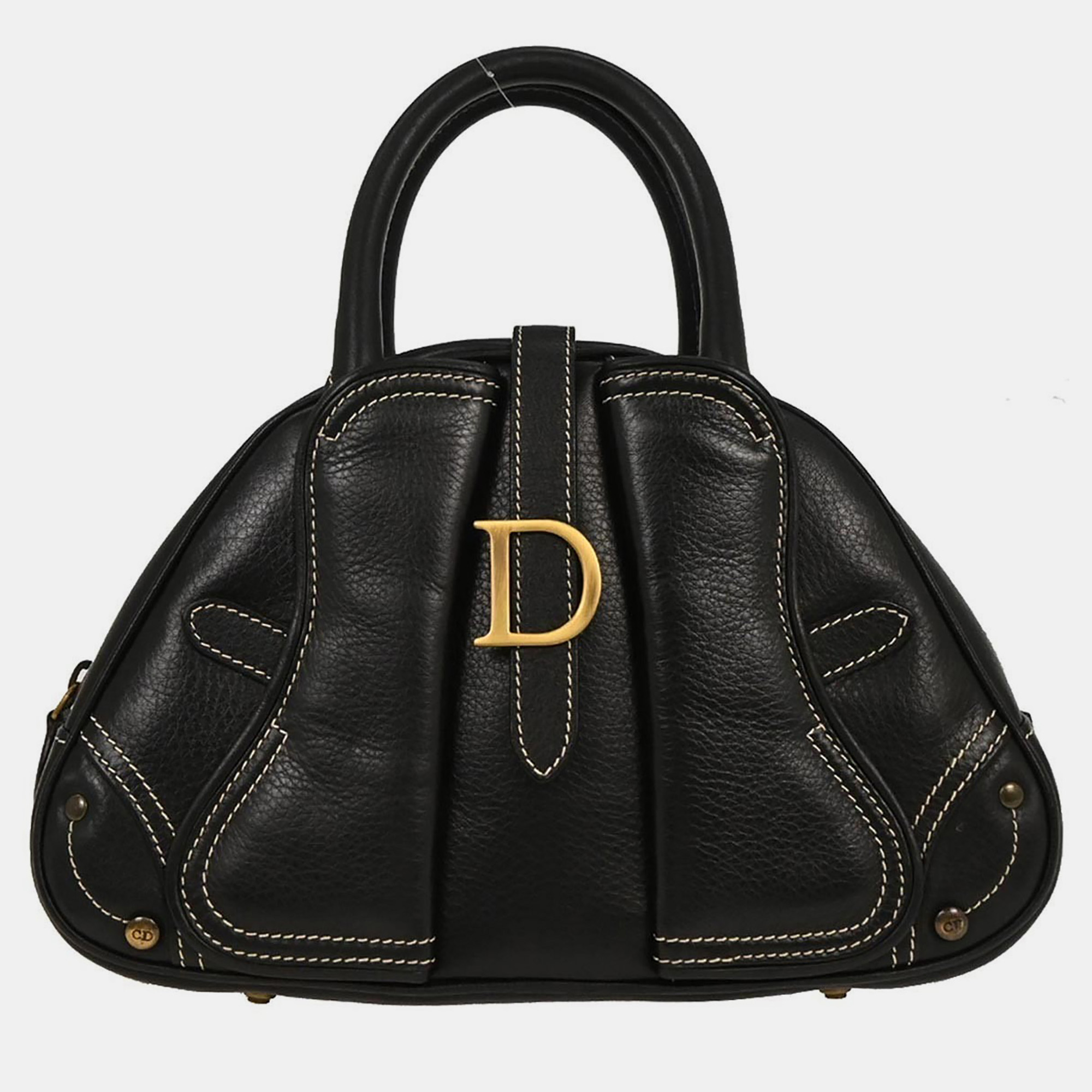 

Dior Double Saddle Black Leather Shoulder Bag