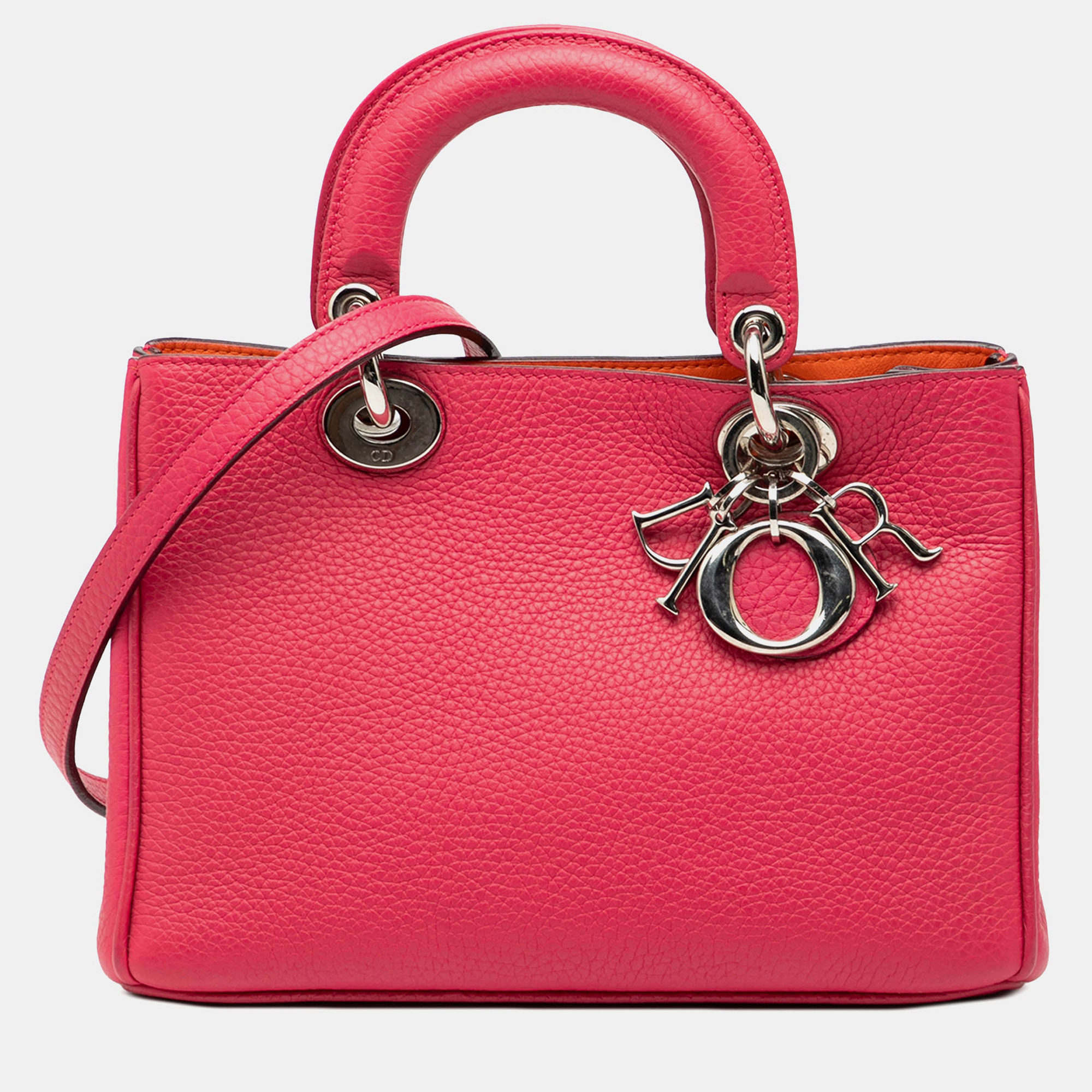 

Dior Pink Mini Leather Diorissimo Satchel