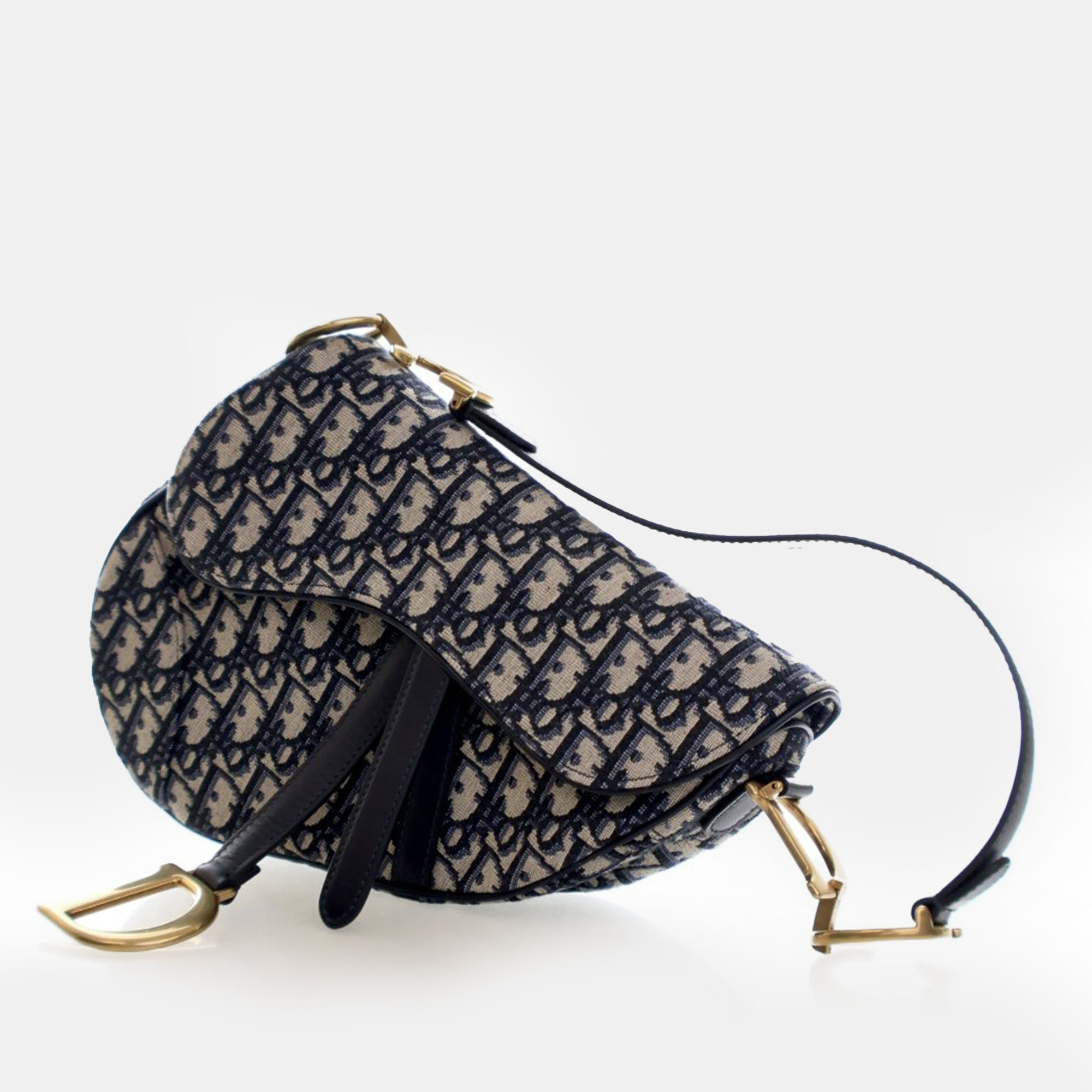 

Dior Saddle Medium Oblique Canvas Bag, Navy blue