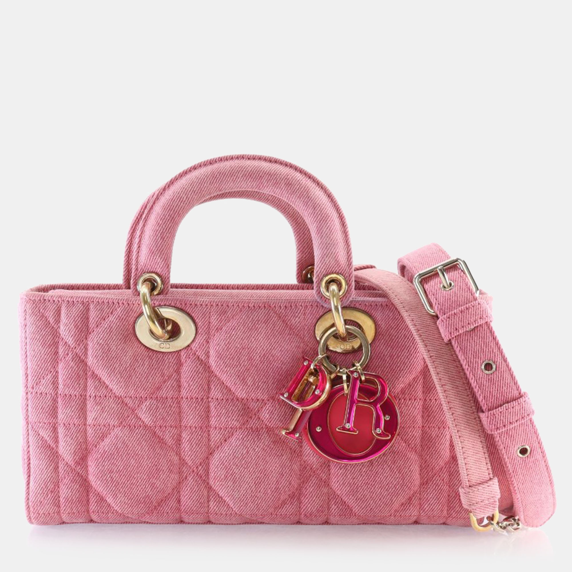 

Dior Lady D-Joy Medium Pink Denim Shoulder Bag