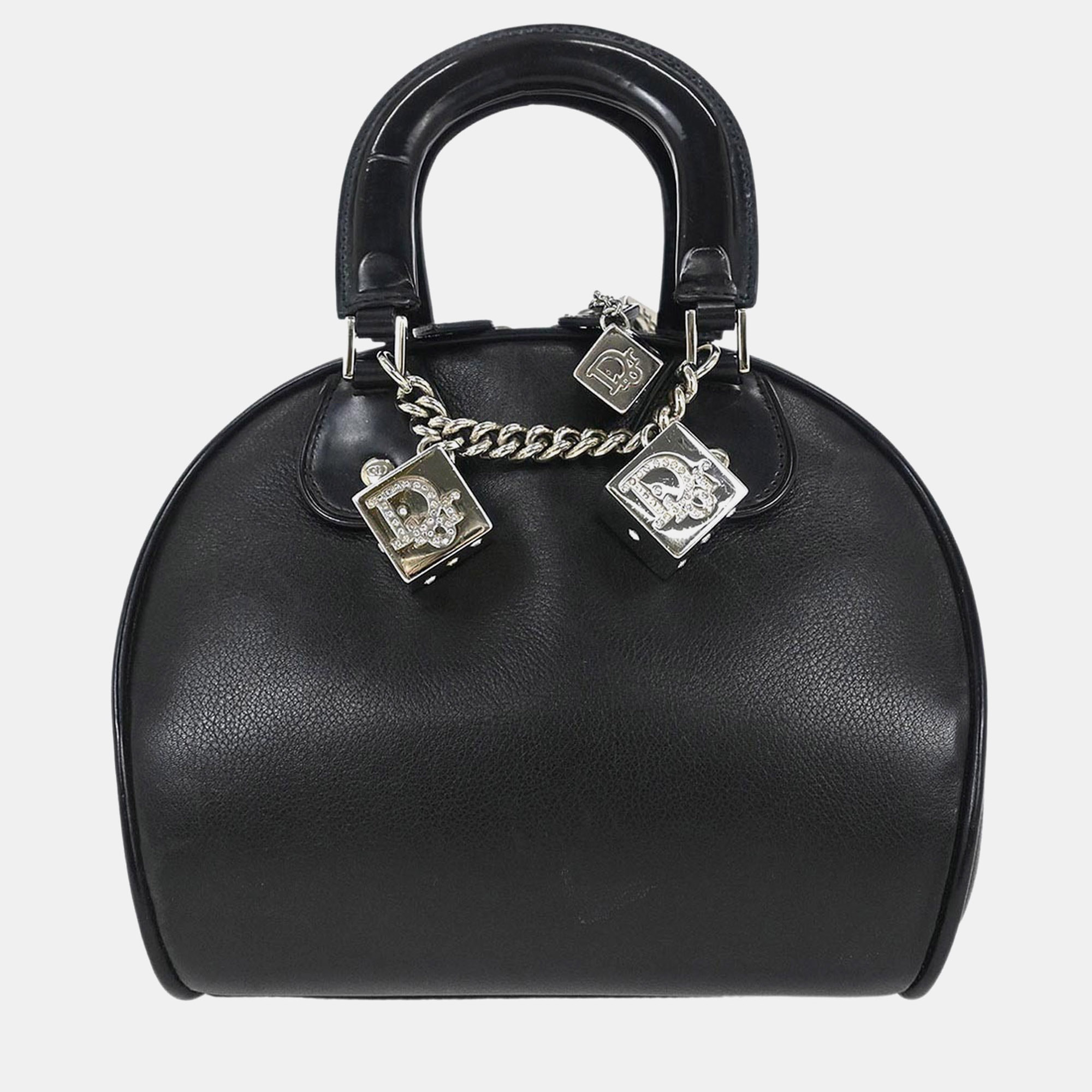 

Dior Gambler Dice Black Leather Top Handle Bag