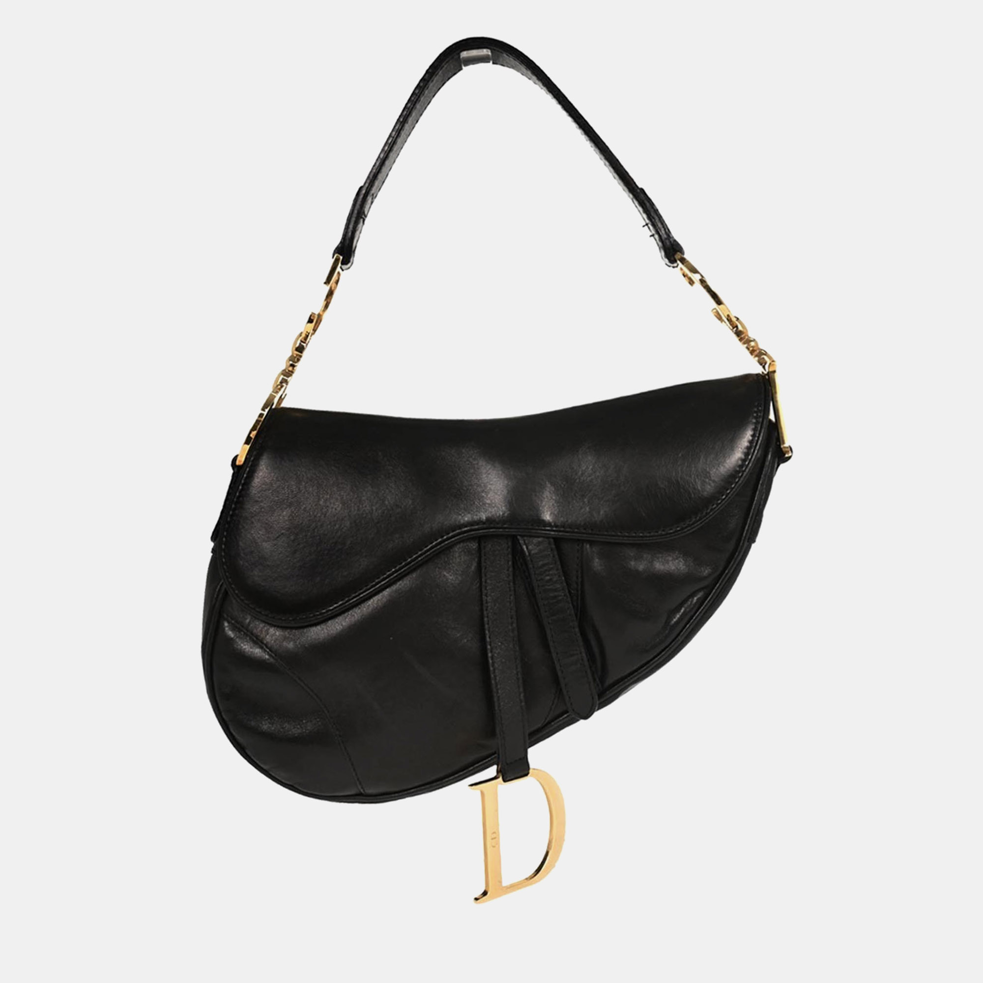 

Dior Saddle Black Leather Bag