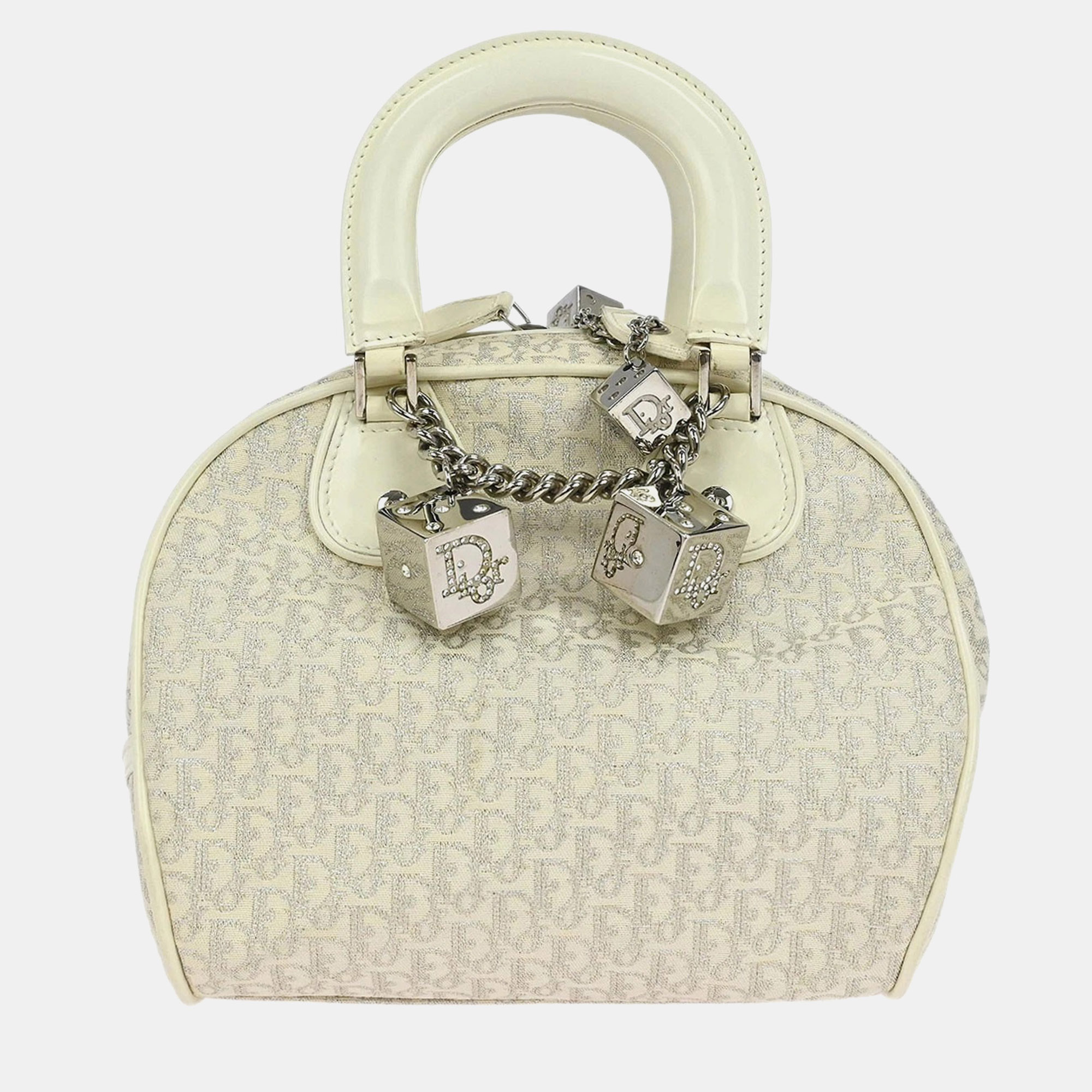 

Dior Gambler Dice Trotter White Canvas Shoulder Bag