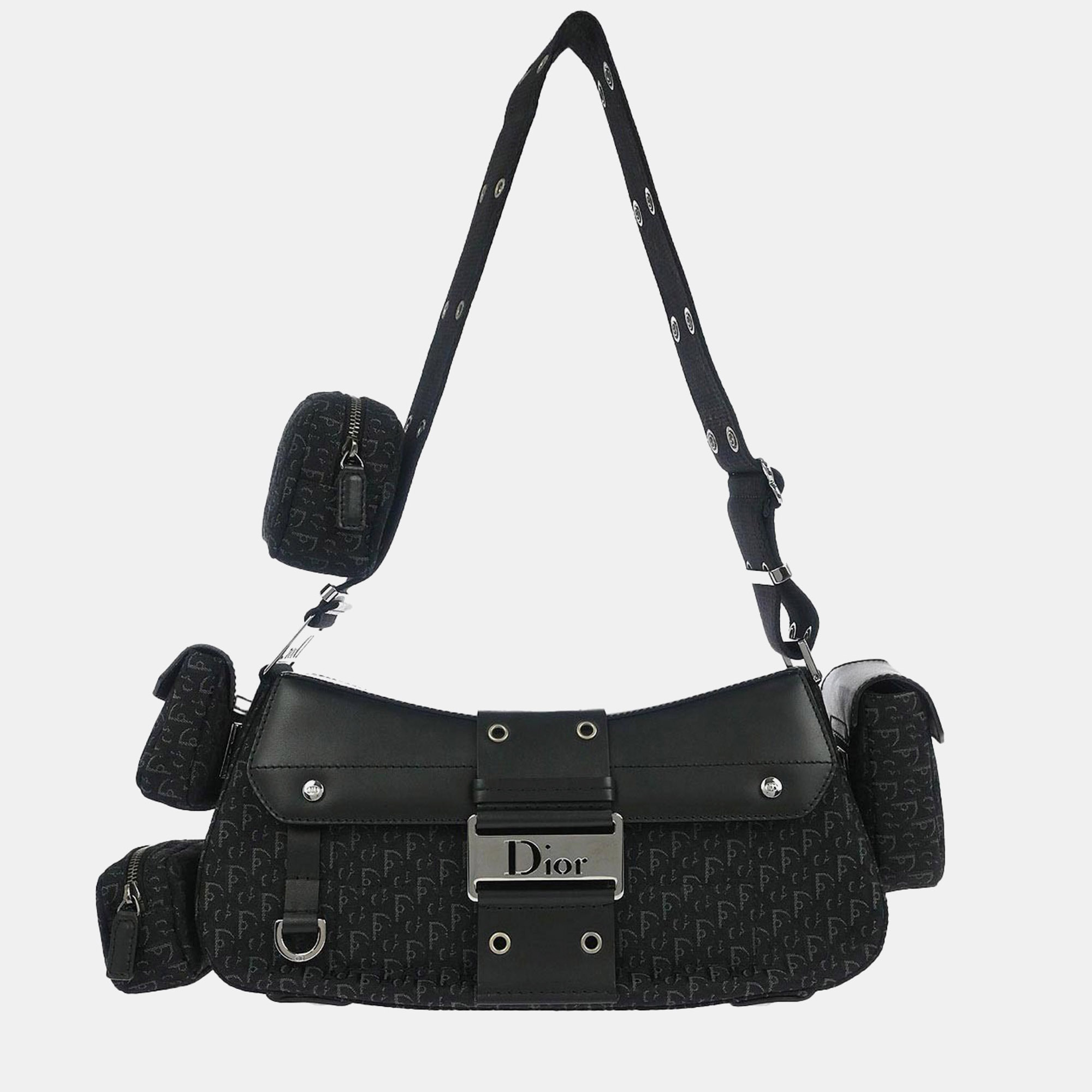 

Dior Trotter Street Chic Columbus Black Canvas Shoulder Bag