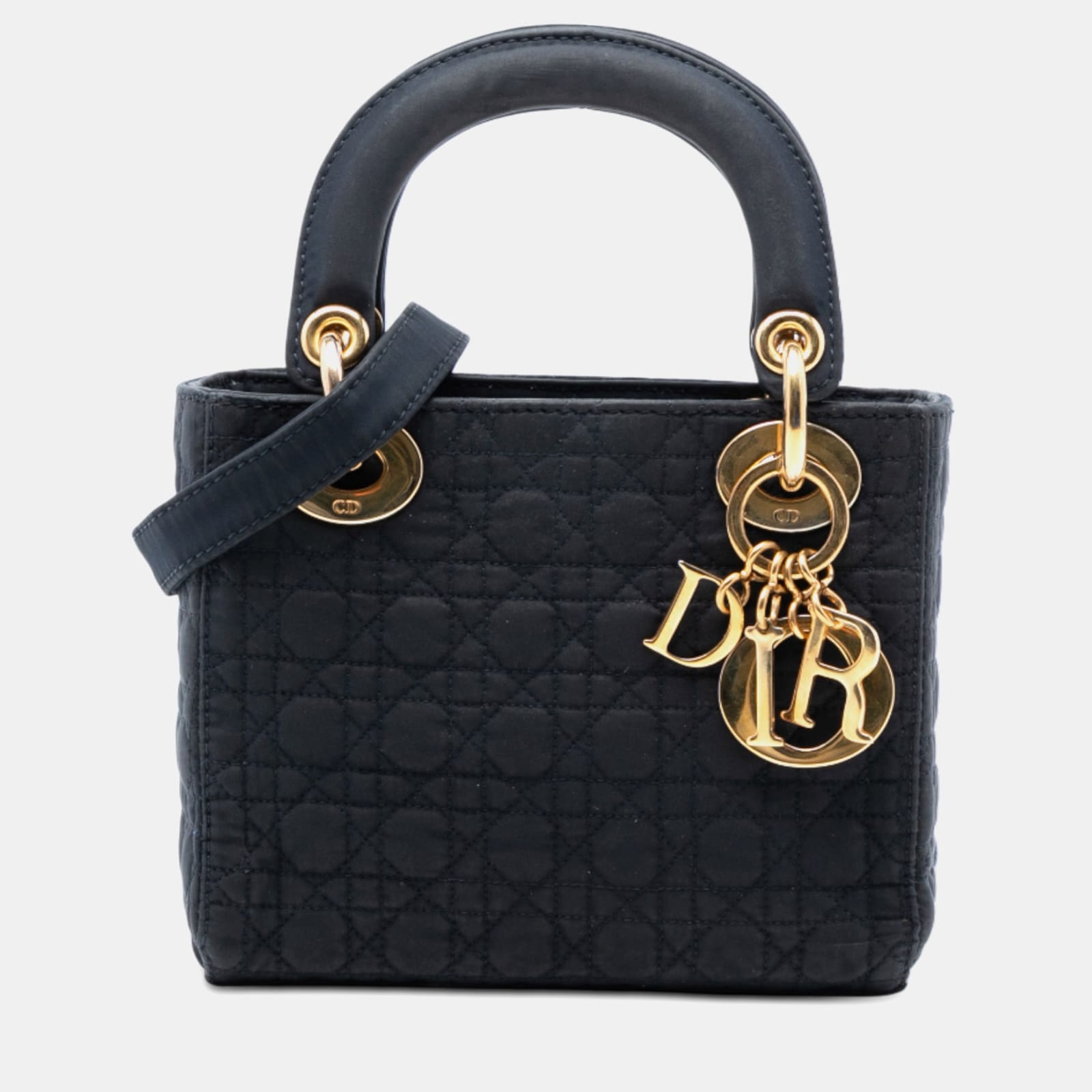 

Dior Black Mini Nylon Cannage Lady Dior