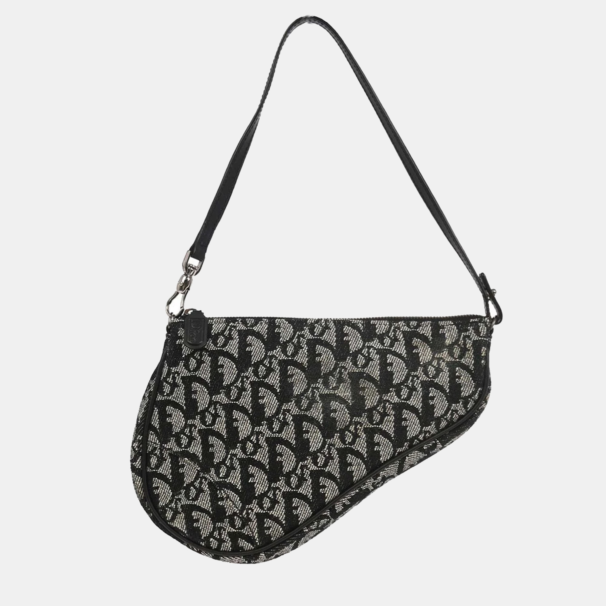 

Christian Dior Black Trotter Saddle Handbag